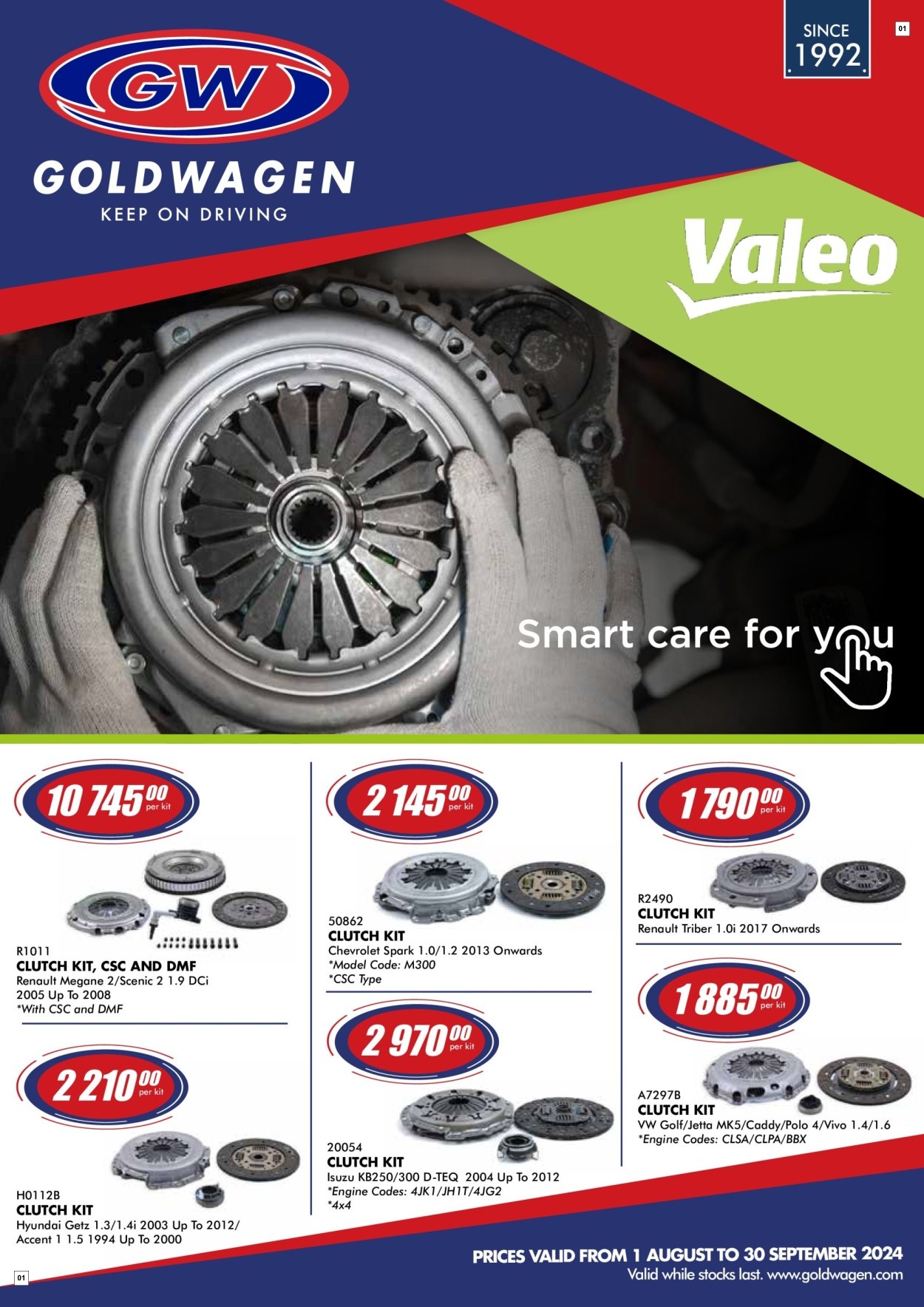 Goldwagen Specials 01 Aug - 30 Sept