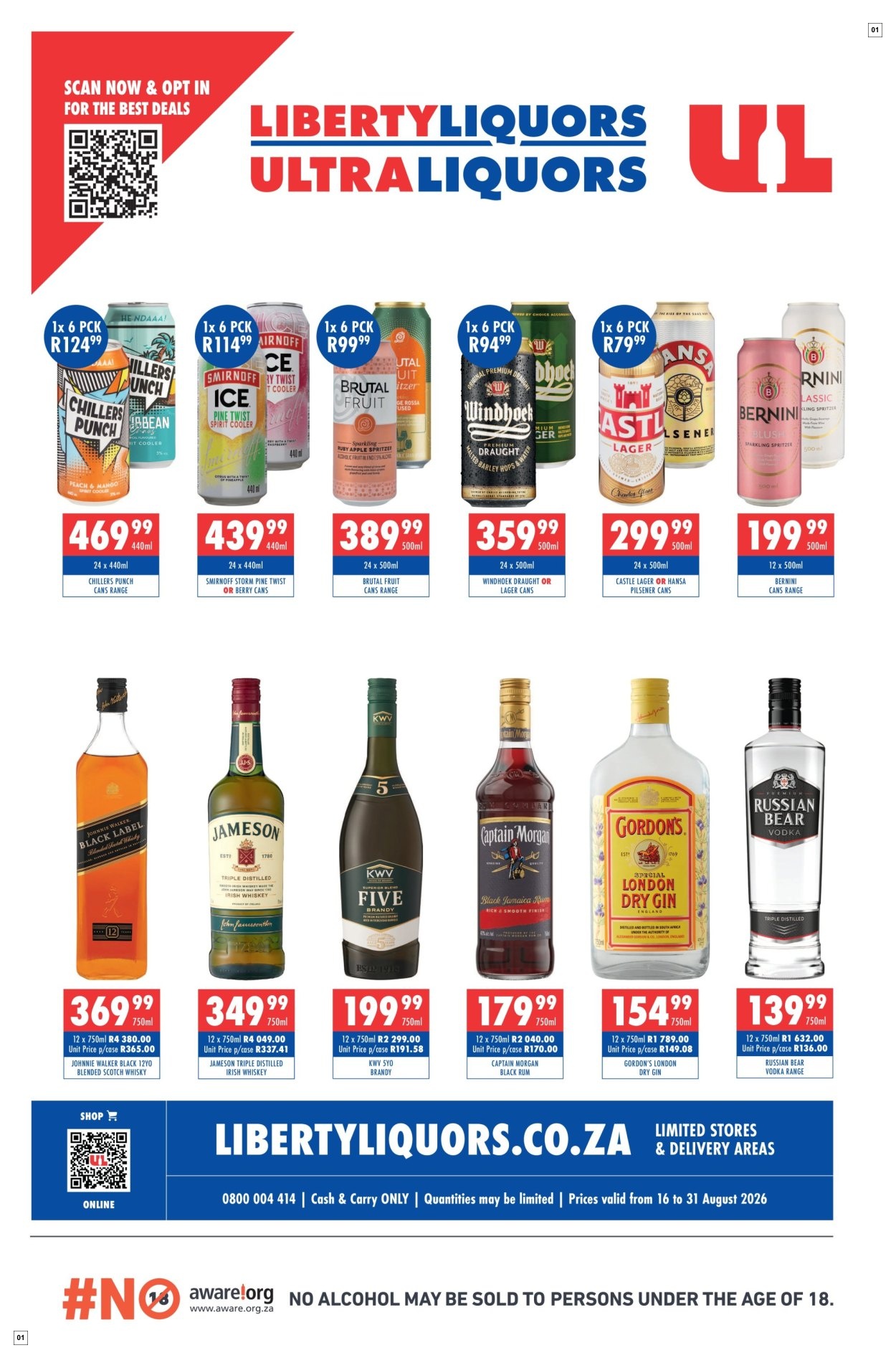 Liberty Liquors Specials 16 Aug - 31 Aug