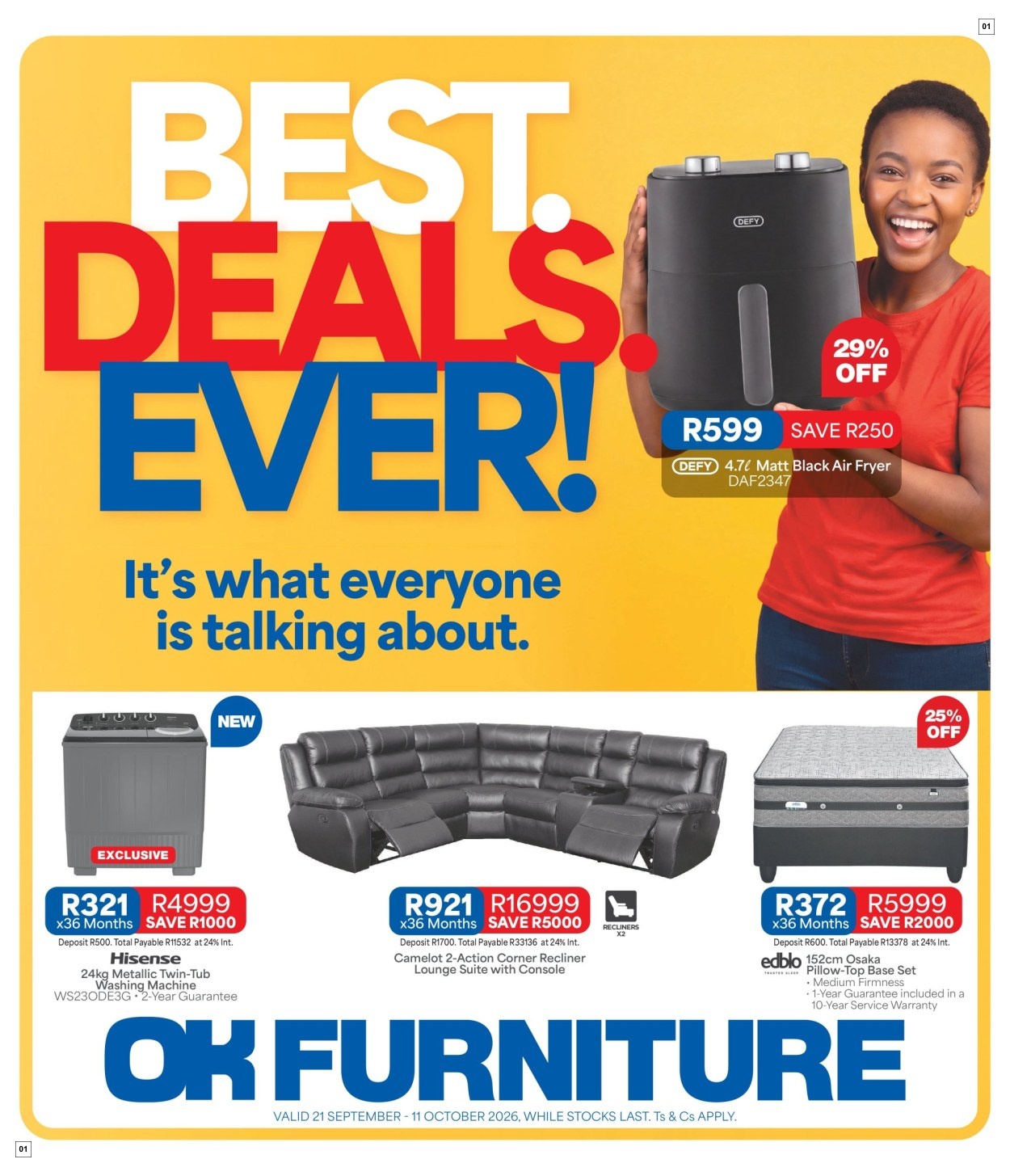 OK Furniture Specials 21 Sept - 11 Oct