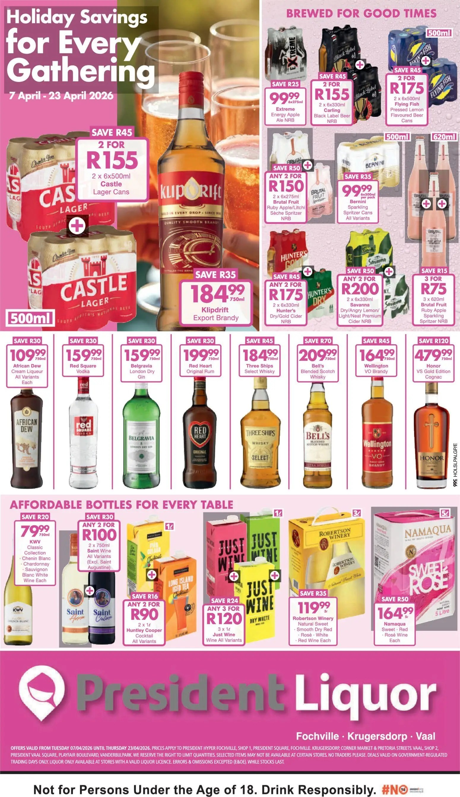 President Hyper Liquor Specials