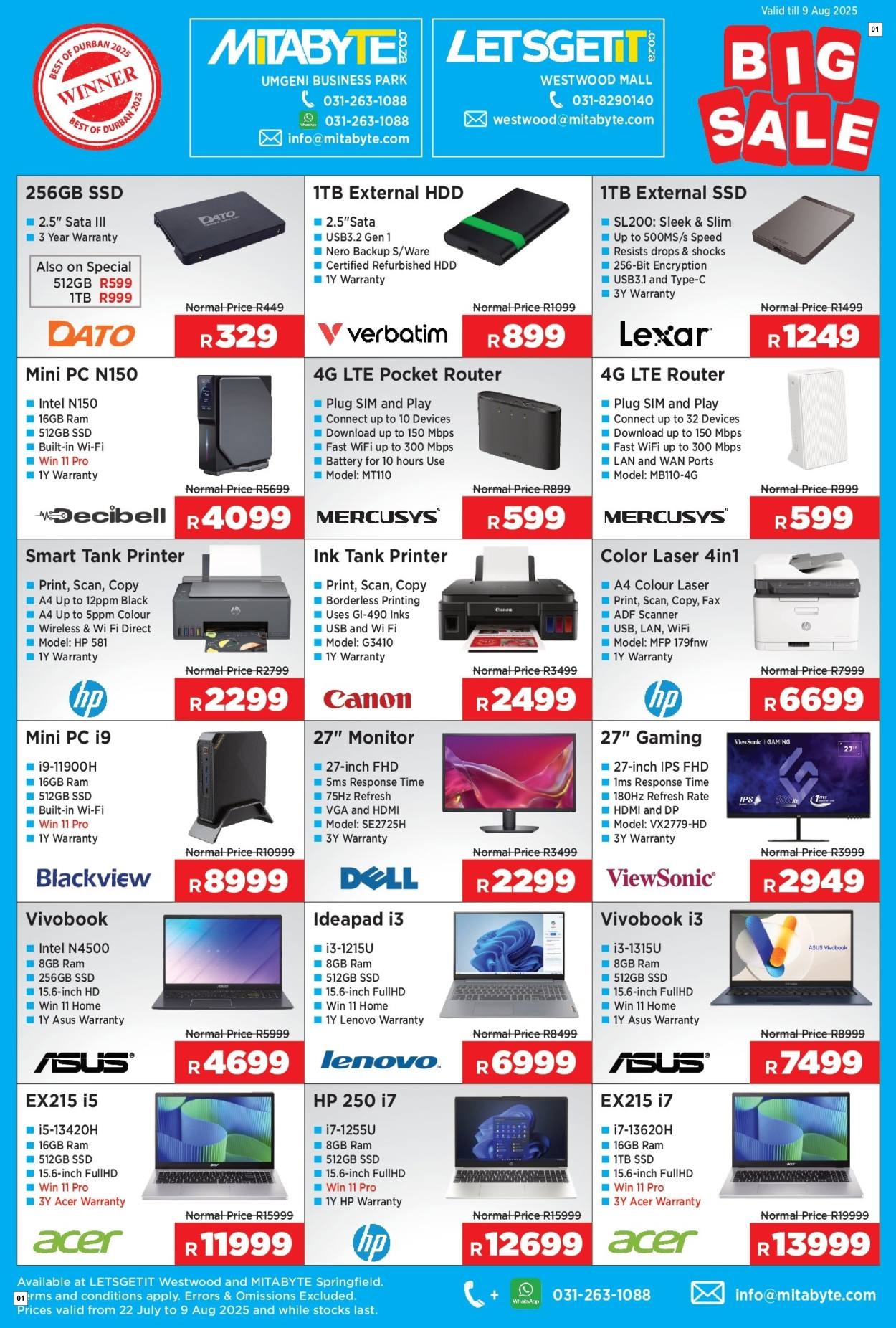 Mitabyte Specials 25 Jul - 09 Aug