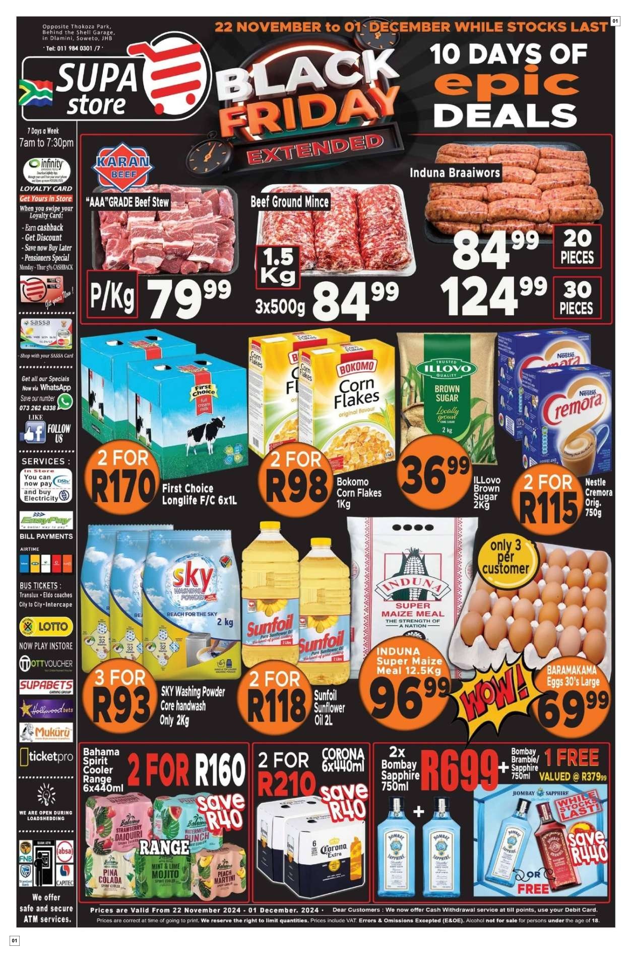 Supa Store Specials 22 Nov - 01 Dec