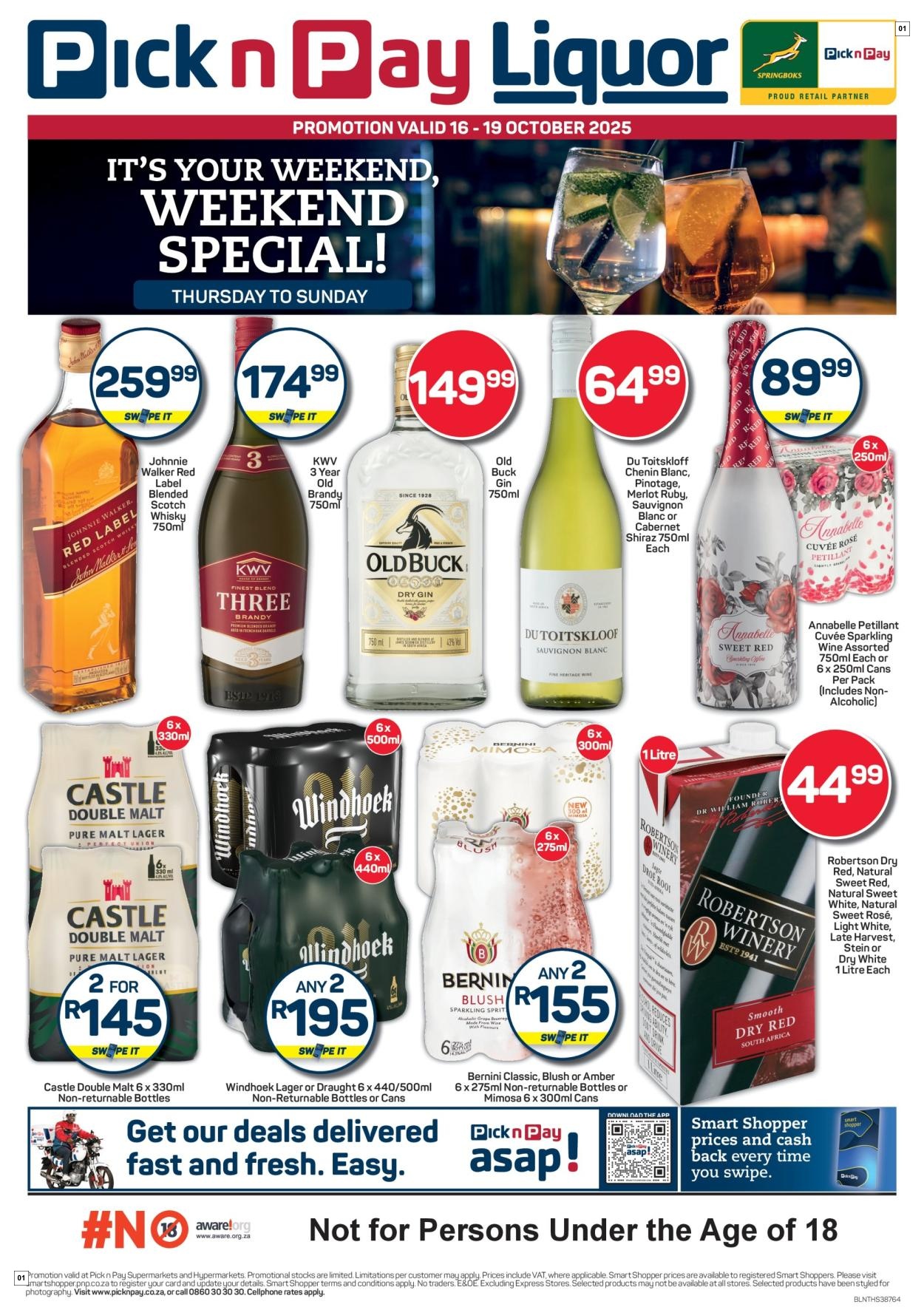 Pick n Pay Specials 16 Oct - 19 Oct