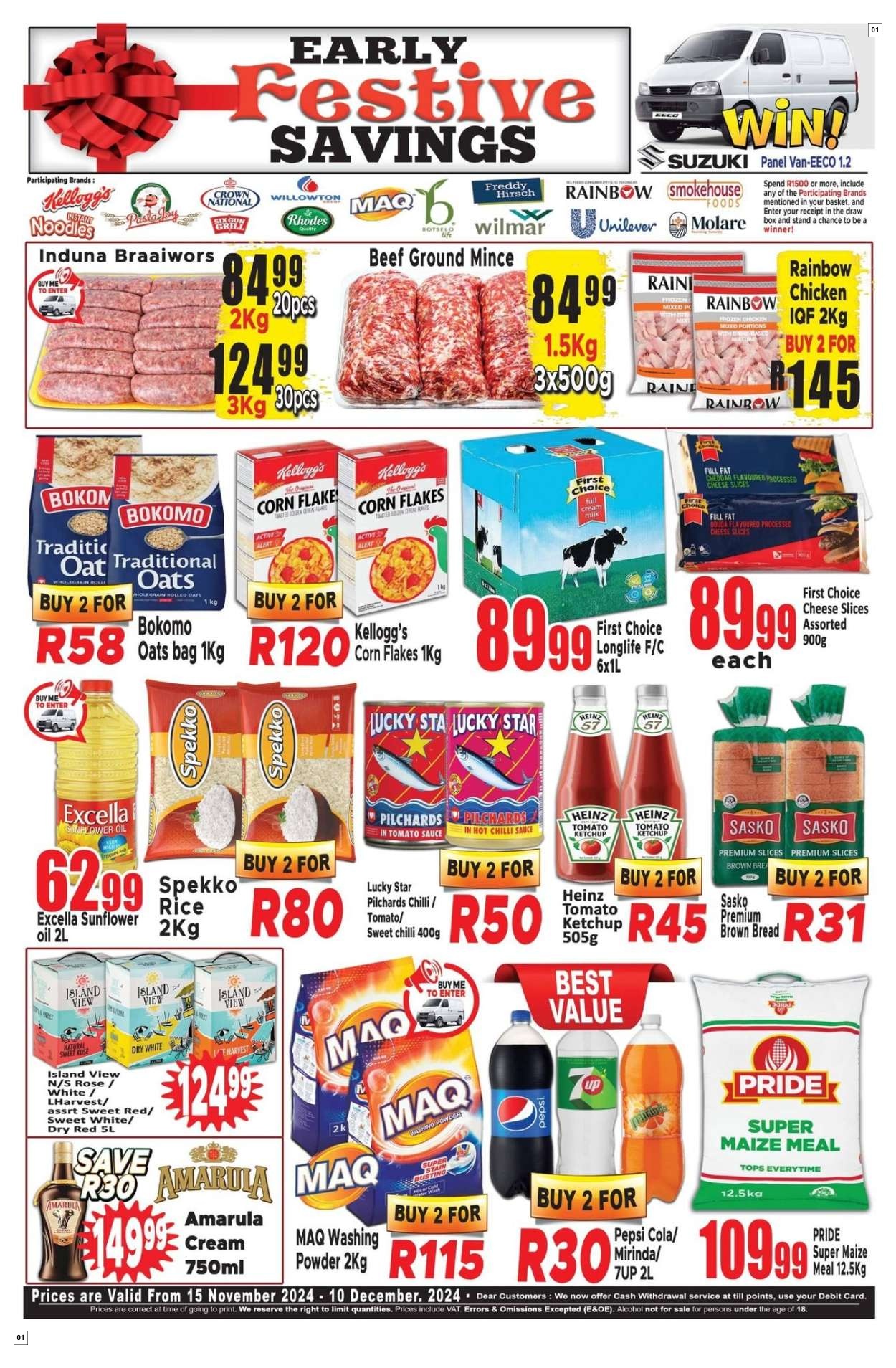 Supa Store Specials 15 Nov - 10 Dec