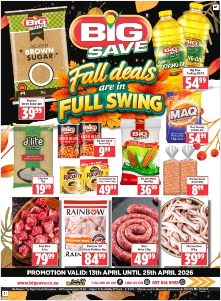 Big Save Fall Deals
