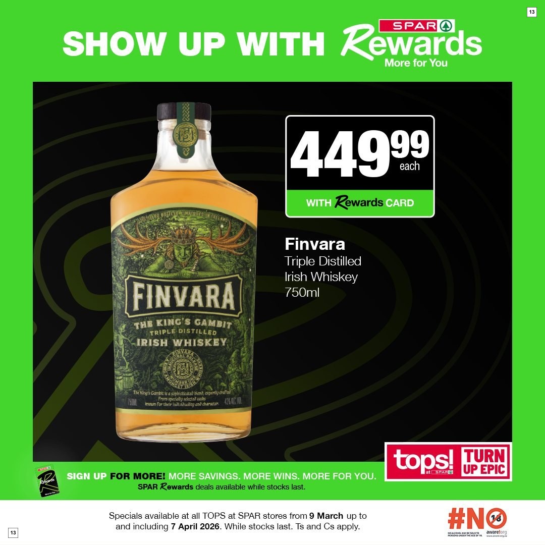 Tops At Spar Specials 09 Mar - 07 Apr - Page 13