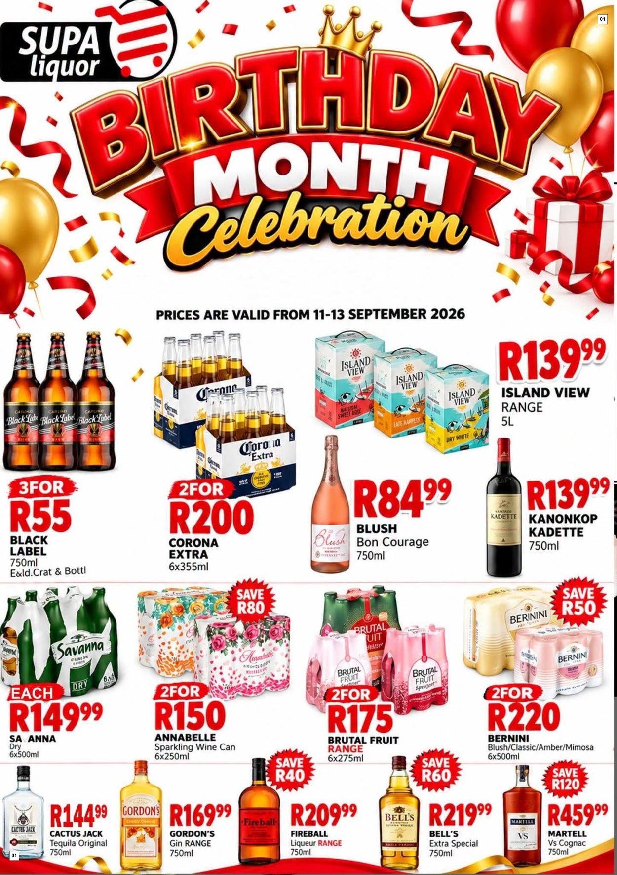 Supa Store Specials 11 Sept - 13 Sept
