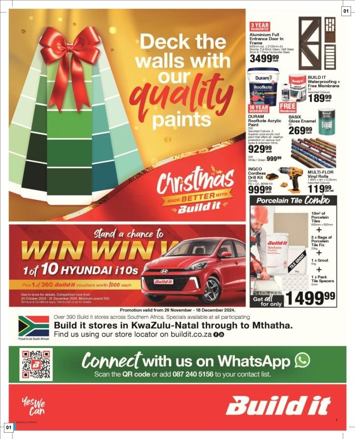 Build It Specials 26 Nov - 18 Dec