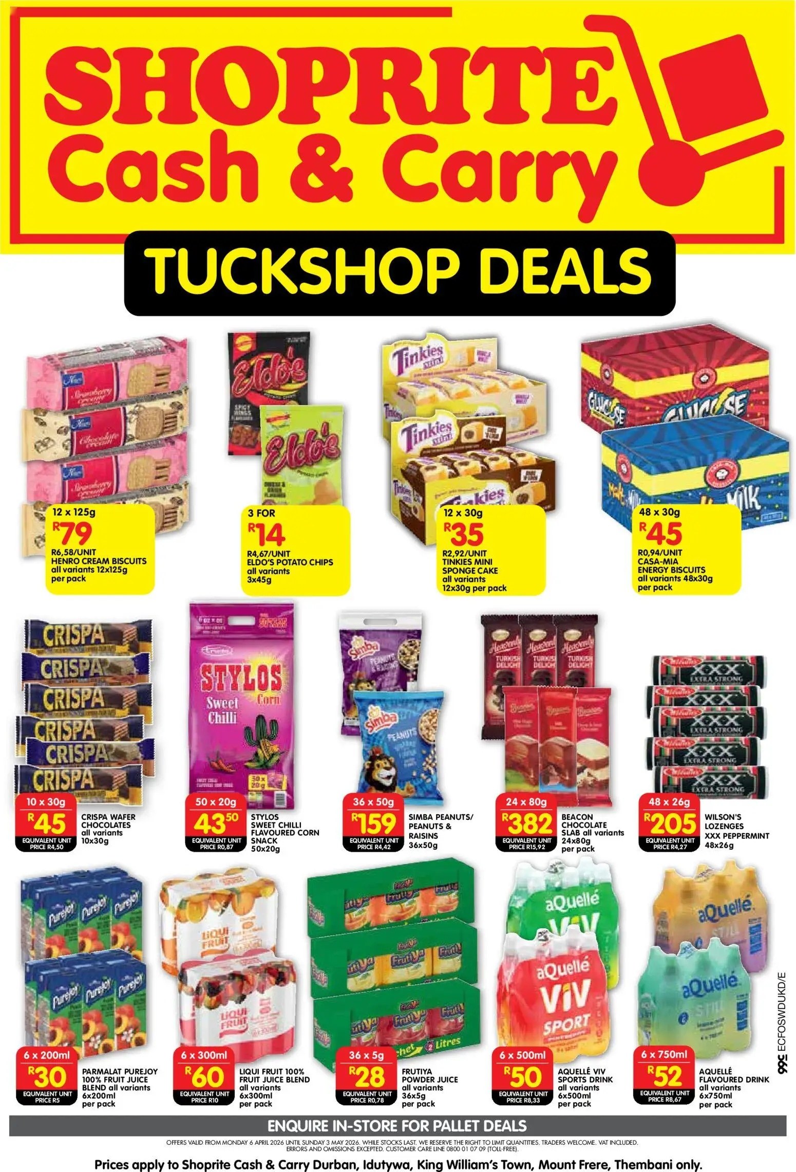 Shoprite Eastern Cape Cash Carry Tuckshop Deals Idutywa King Williams Town Thembani