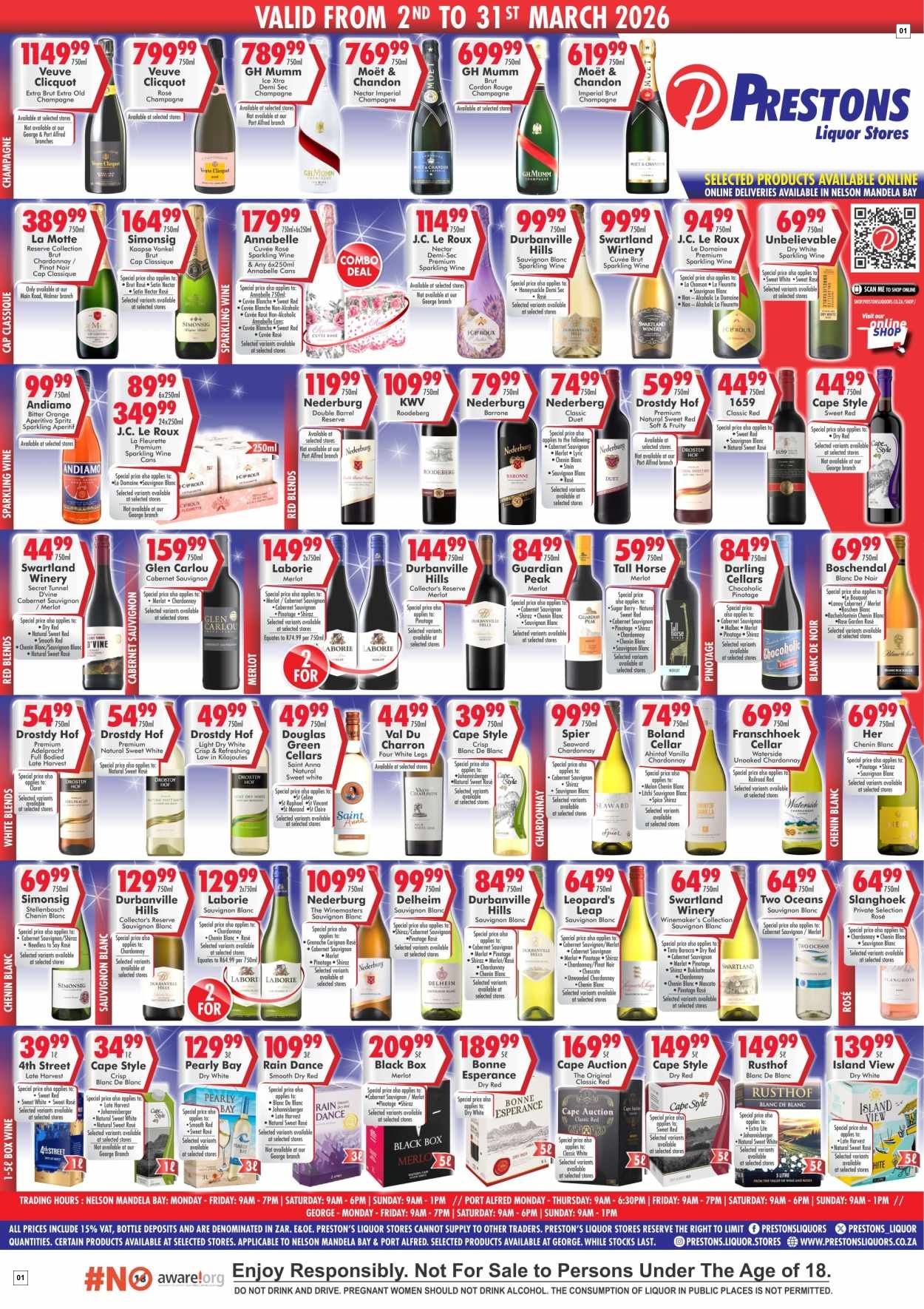Prestons Liquor Stores St Patrick’s Day Specials