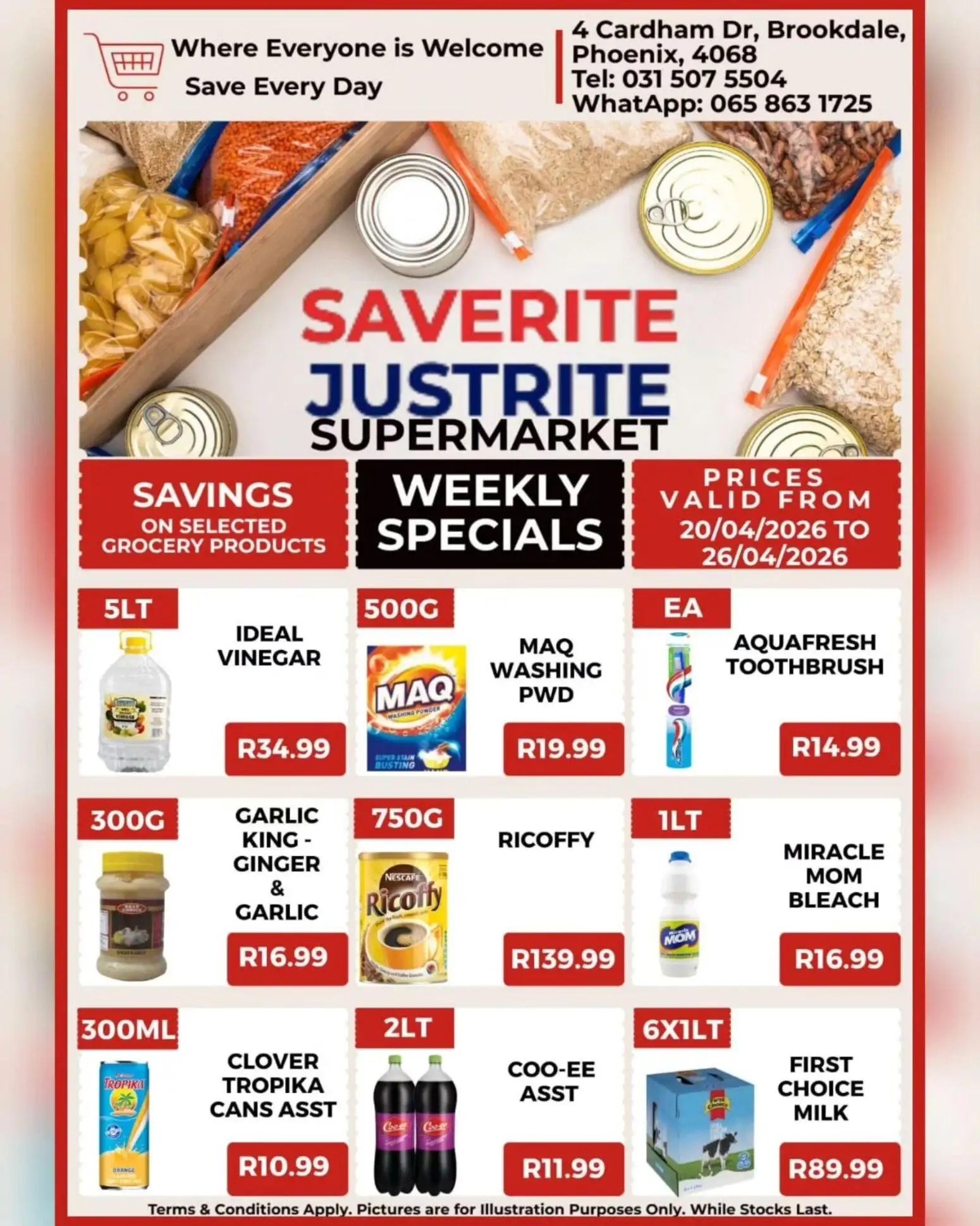 saverite specials from monday 20 04 2026