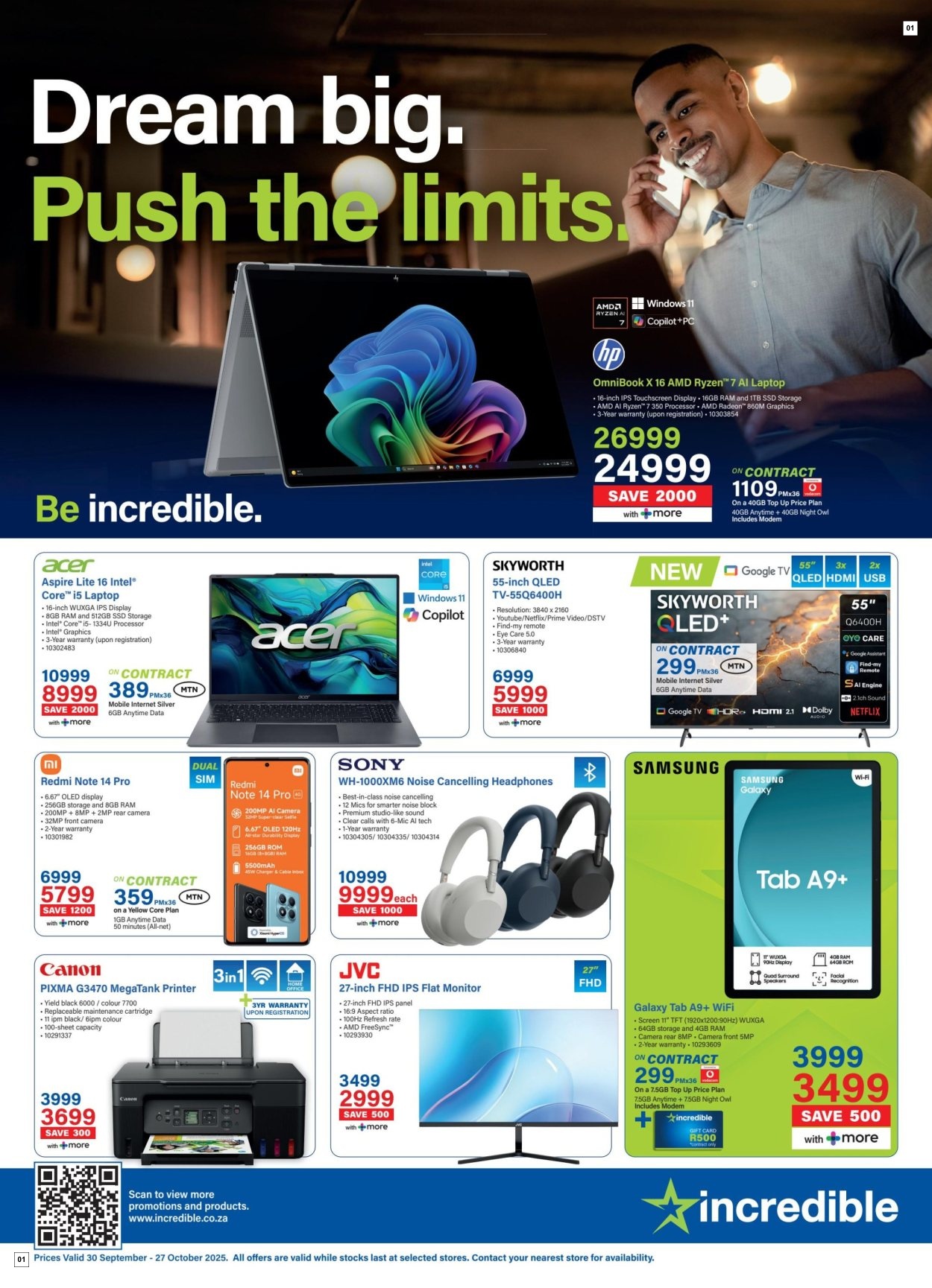 Incredible Connection Specials 30 Sept - 27 Oct