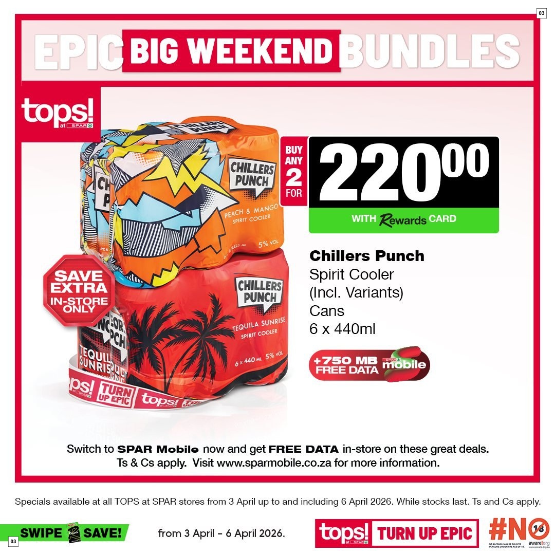 Tops At Spar Specials 03 Apr - 06 Apr - Page 3