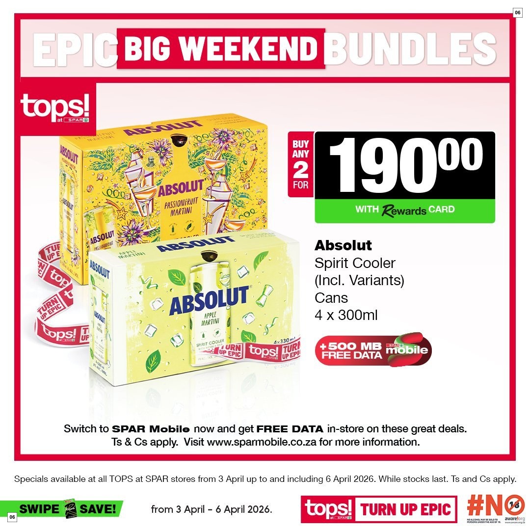 Tops At Spar Specials 03 Apr - 06 Apr - Page 6