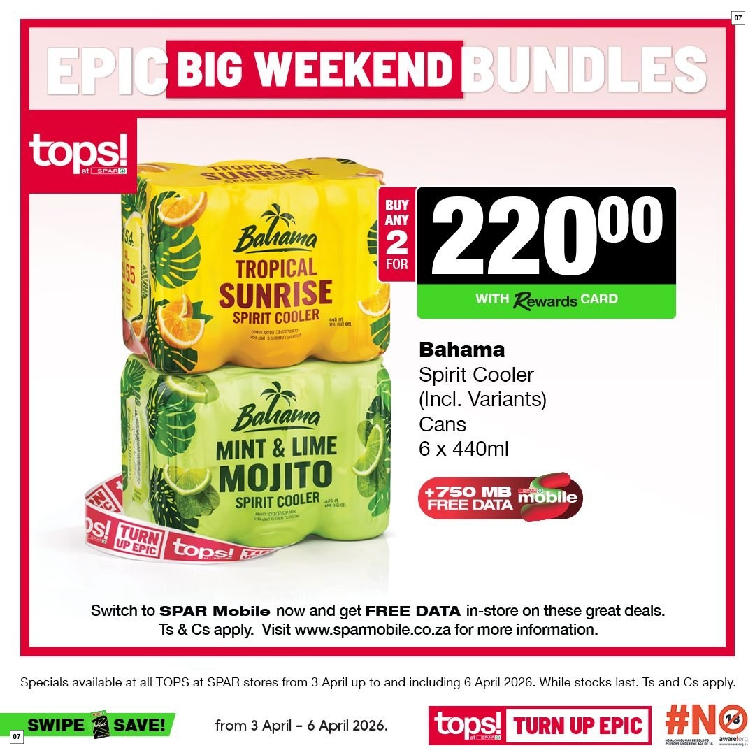 Tops At Spar Specials 03 Apr - 06 Apr - Page 7