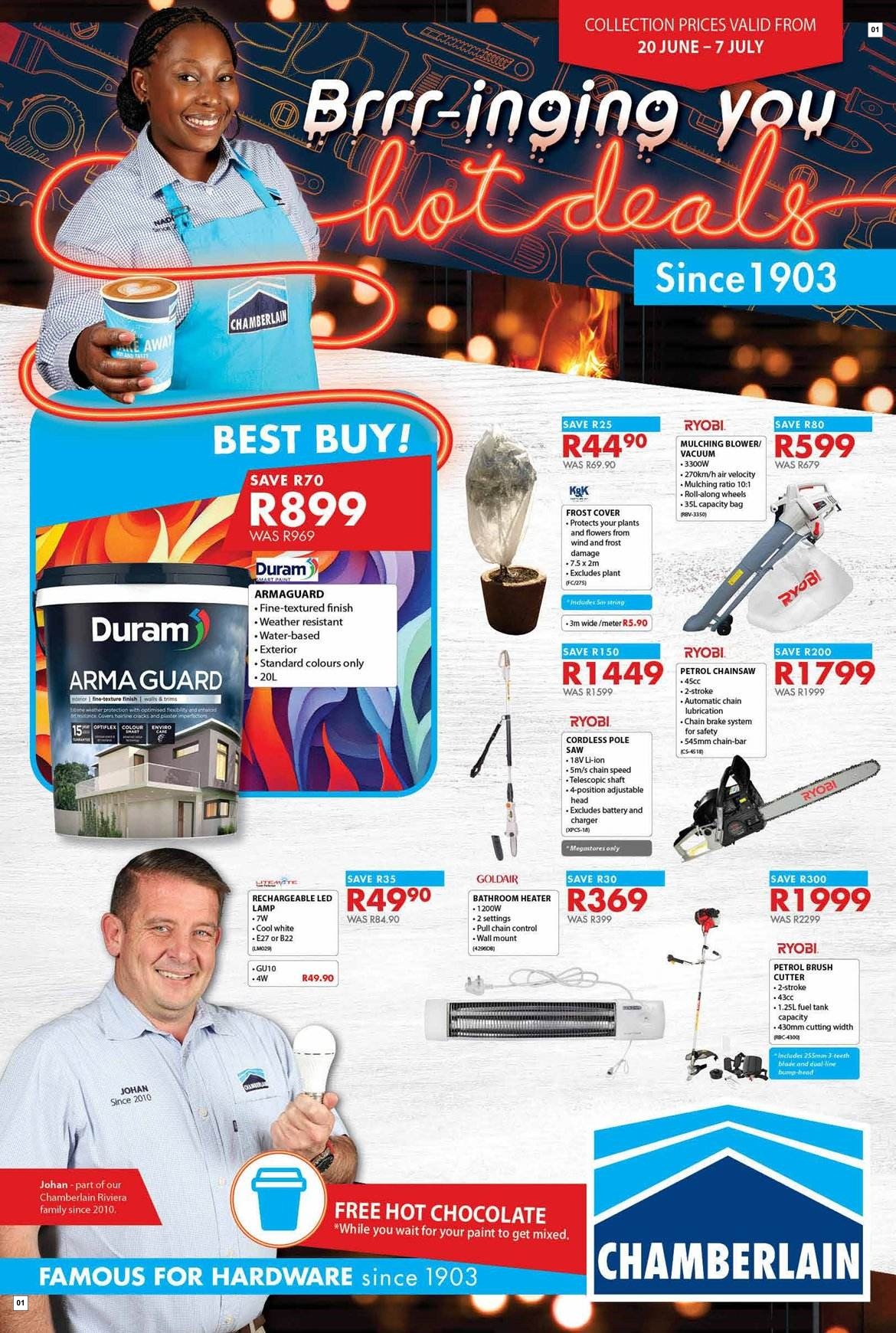 Chamberlain Specials 20 Jun - 07 Jul