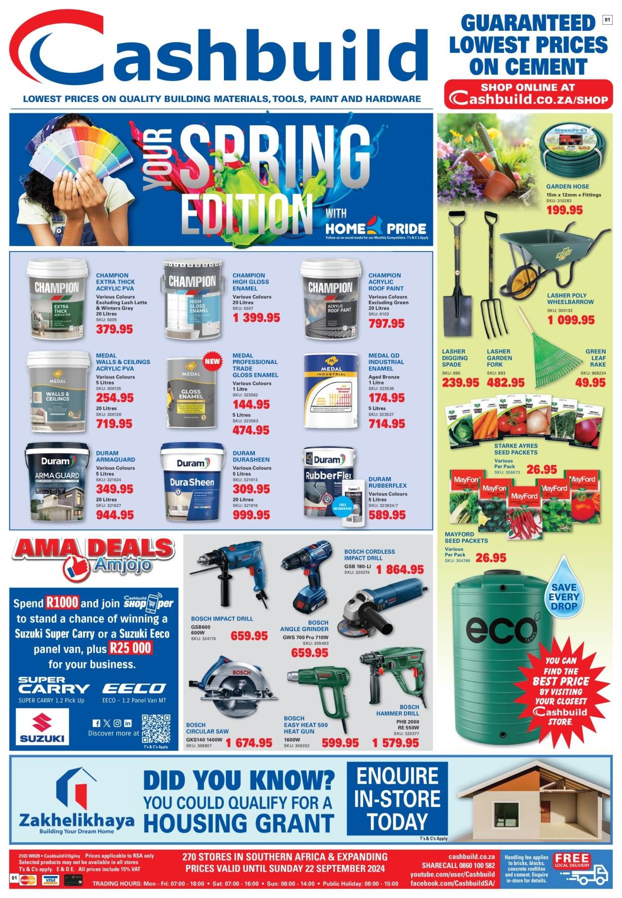 Cashbuild Specials 17 Sept - 22 Sept