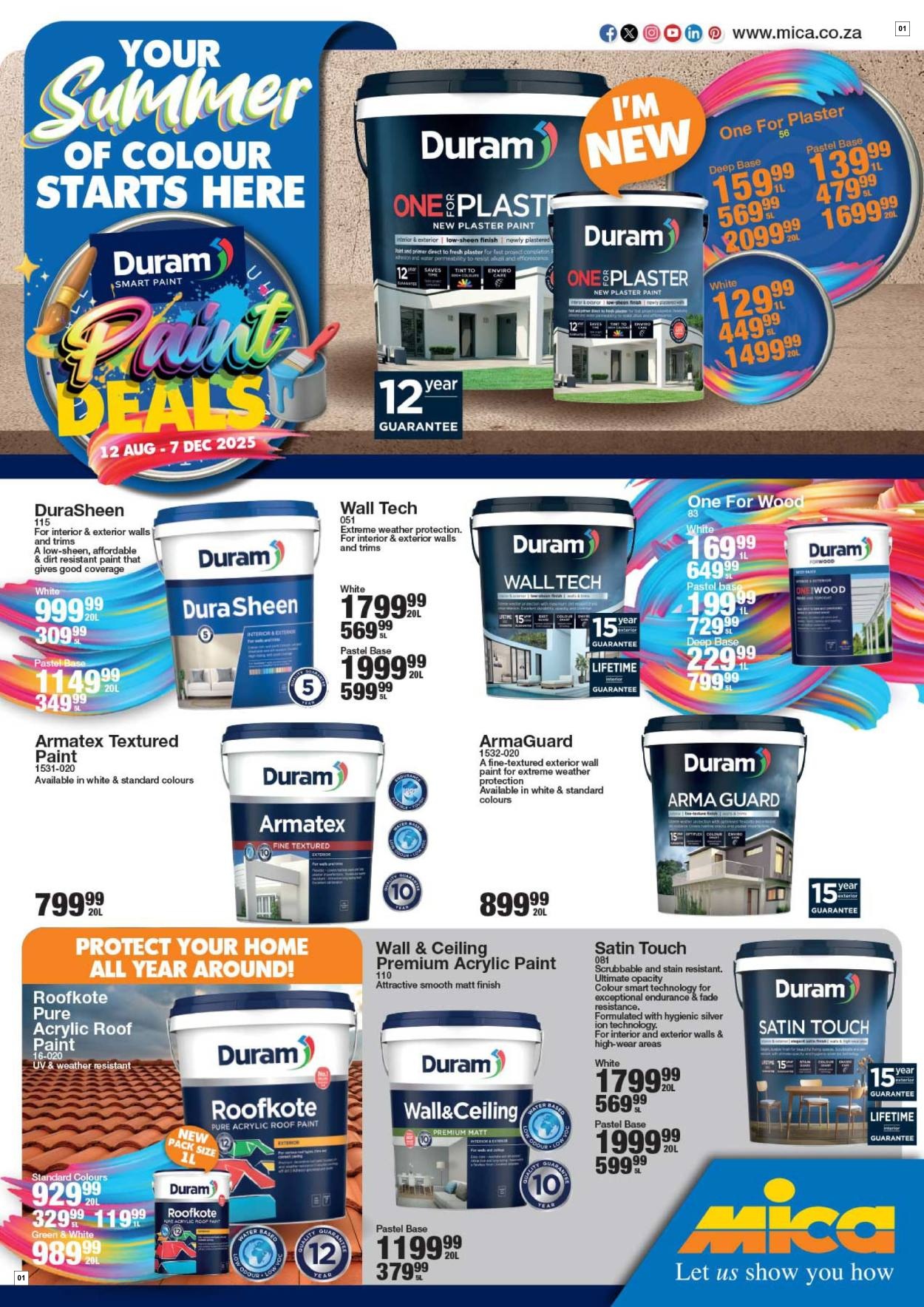 Mica Specials 12 Aug - 07 Dec