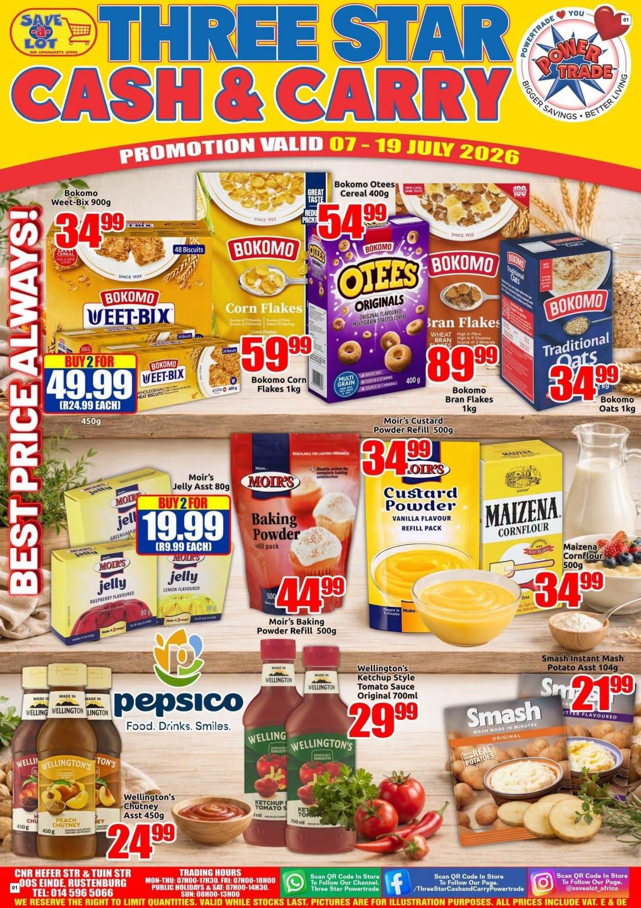 Three Star Cash And Carry Specials 07 Jul - 19 Jul
