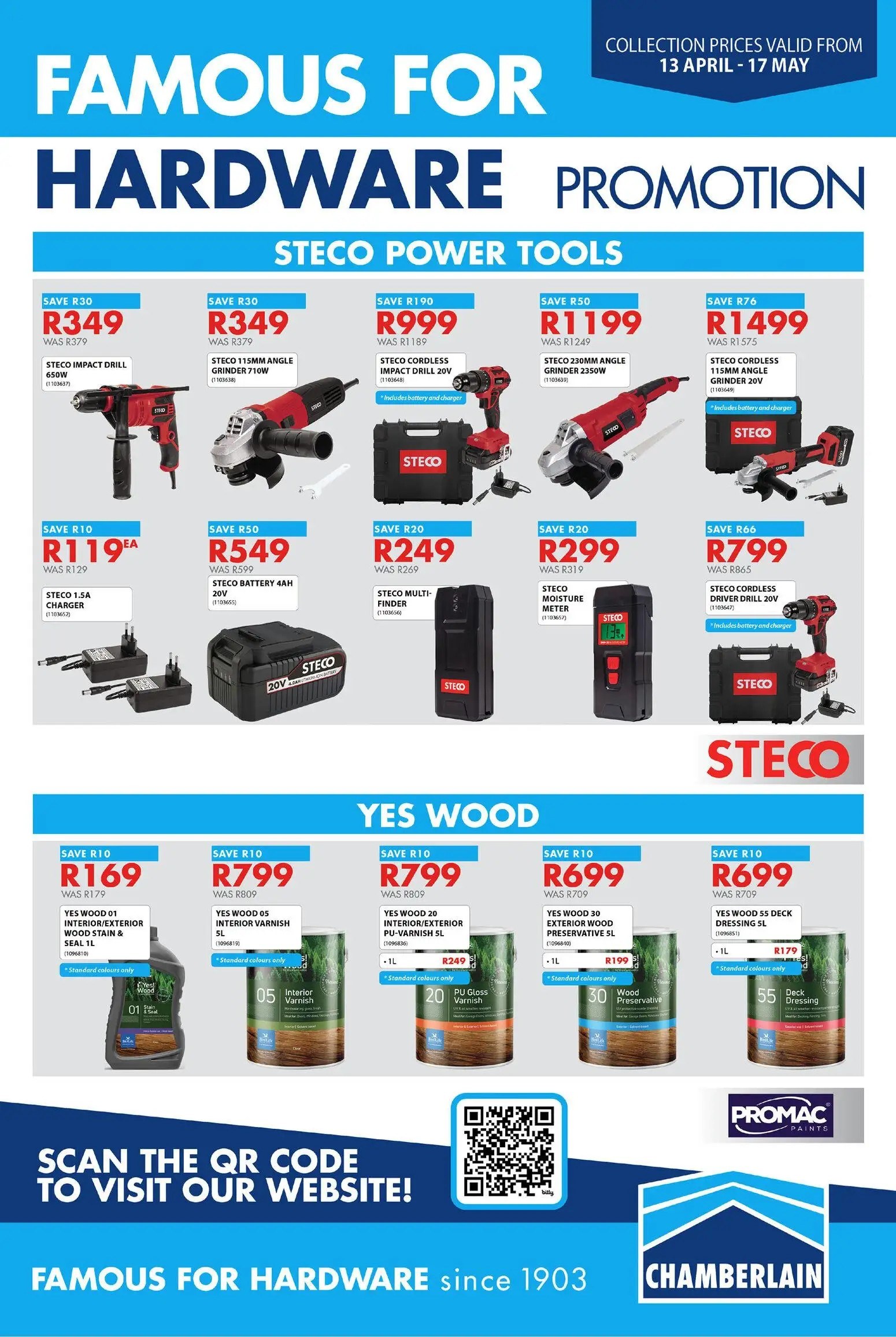 Chamberlain Hardware Specials