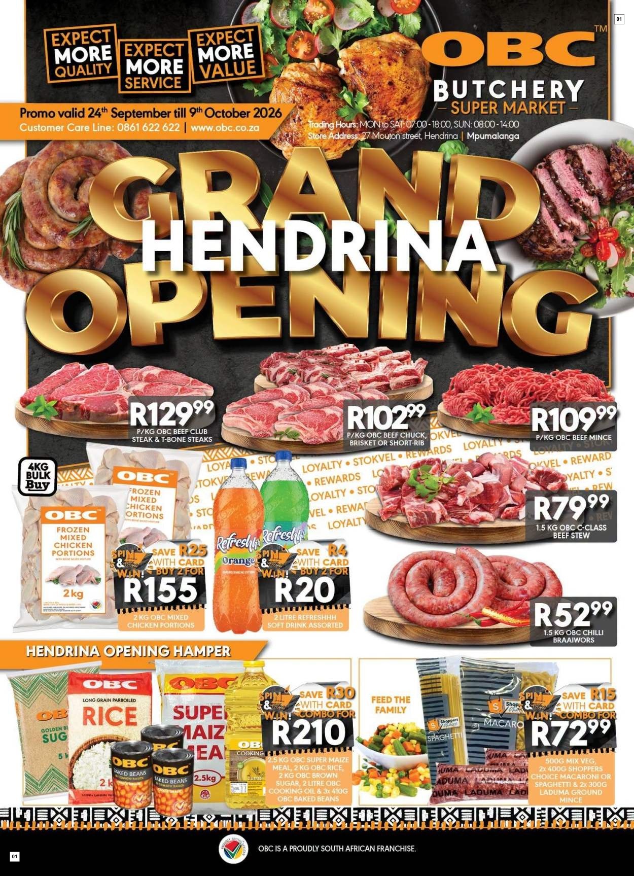 OBC Specials 24 Sept - 09 Oct