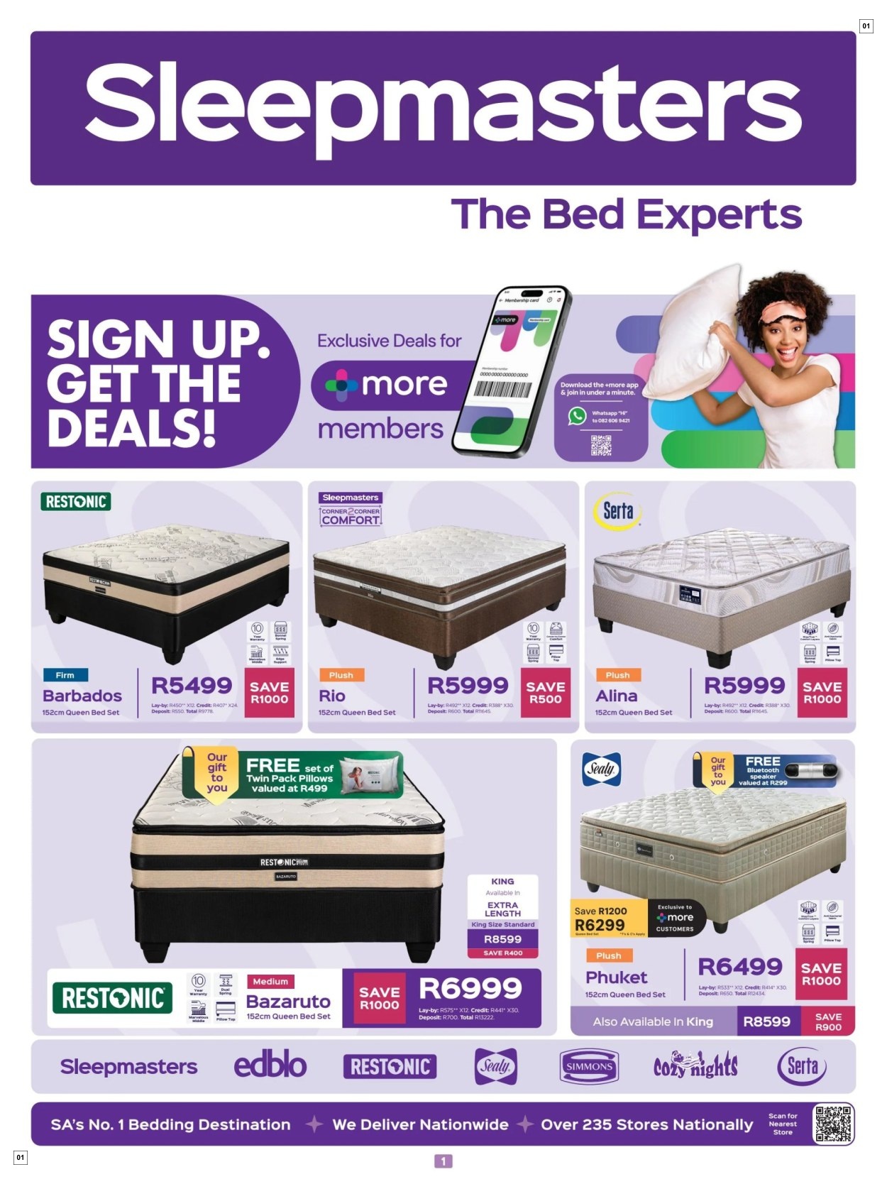 Sleepmasters Specials 23 Sept - 20 Oct