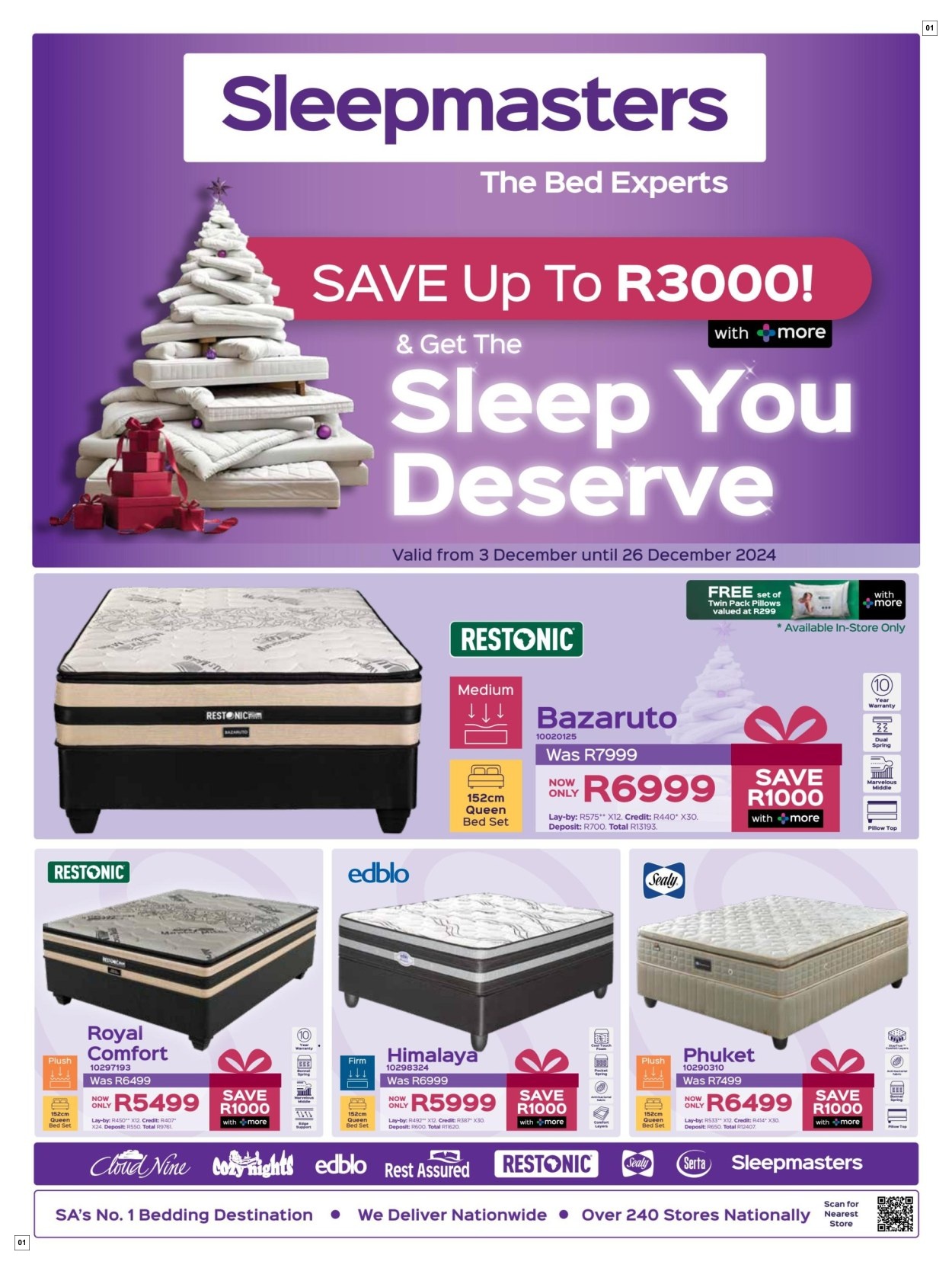 Sleepmasters Specials 03 Dec - 26 Dec