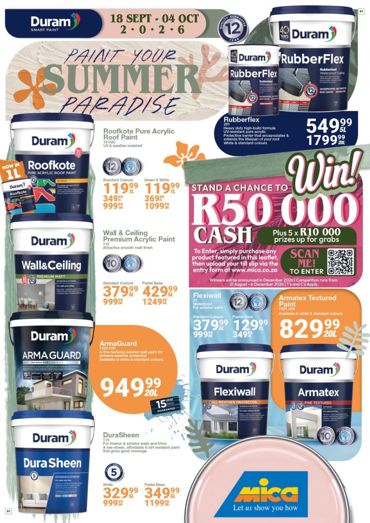 Mica Specials 18 Sept - 04 Oct