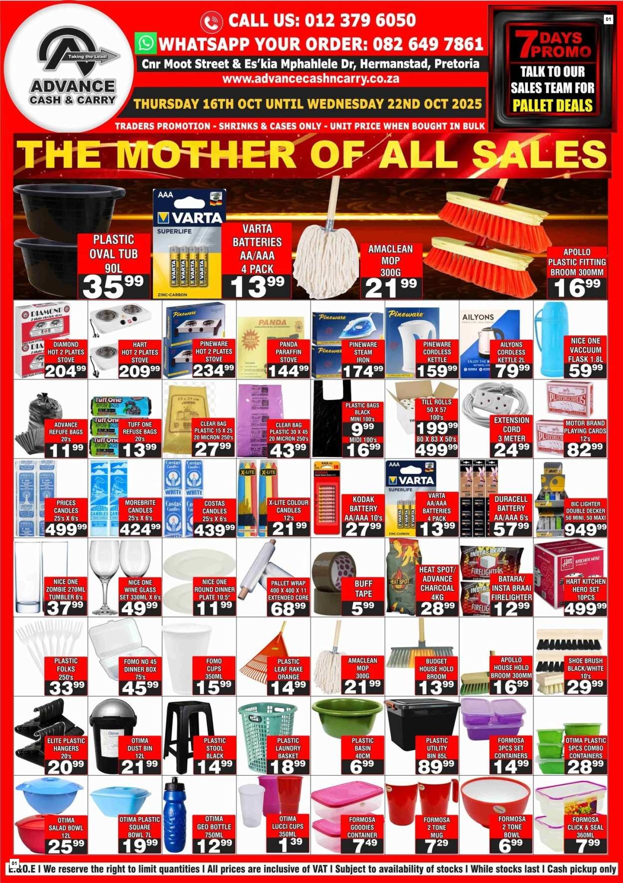 Advance Cash & Carry Specials