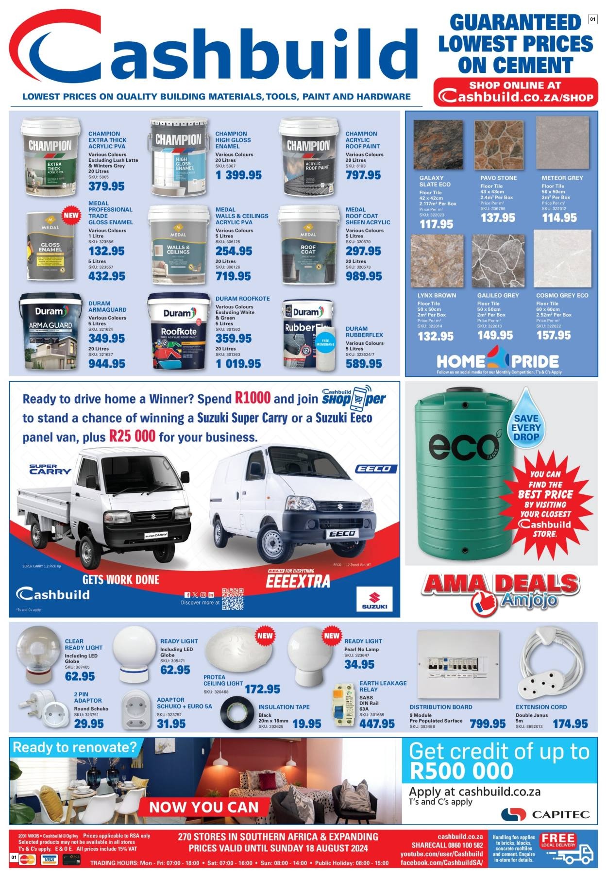 Cashbuild Specials 31 Jul - 18 Aug