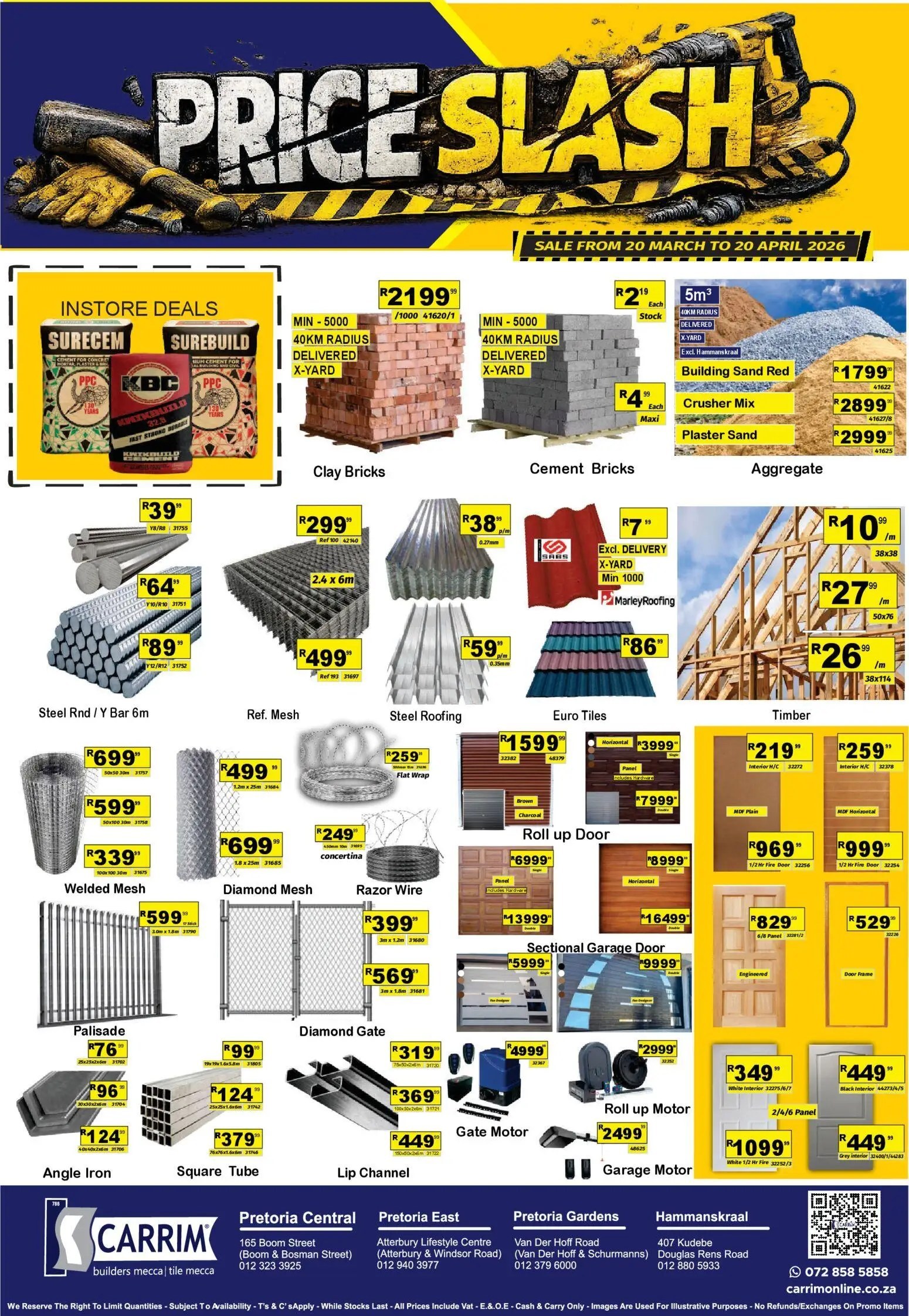 K Carrim Specials 20 Mar - 20 Apr