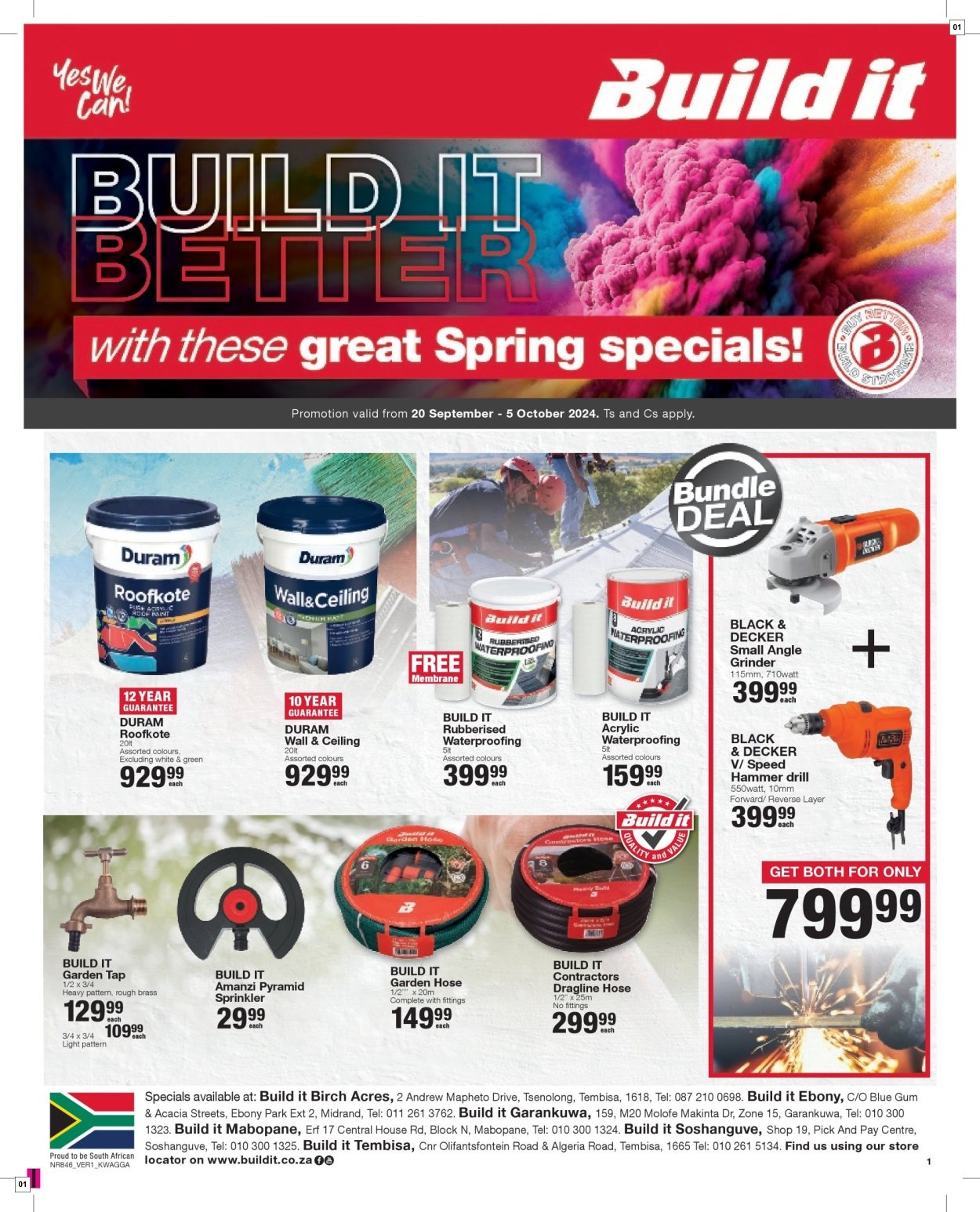 Build It Specials 20 Sept - 05 Oct
