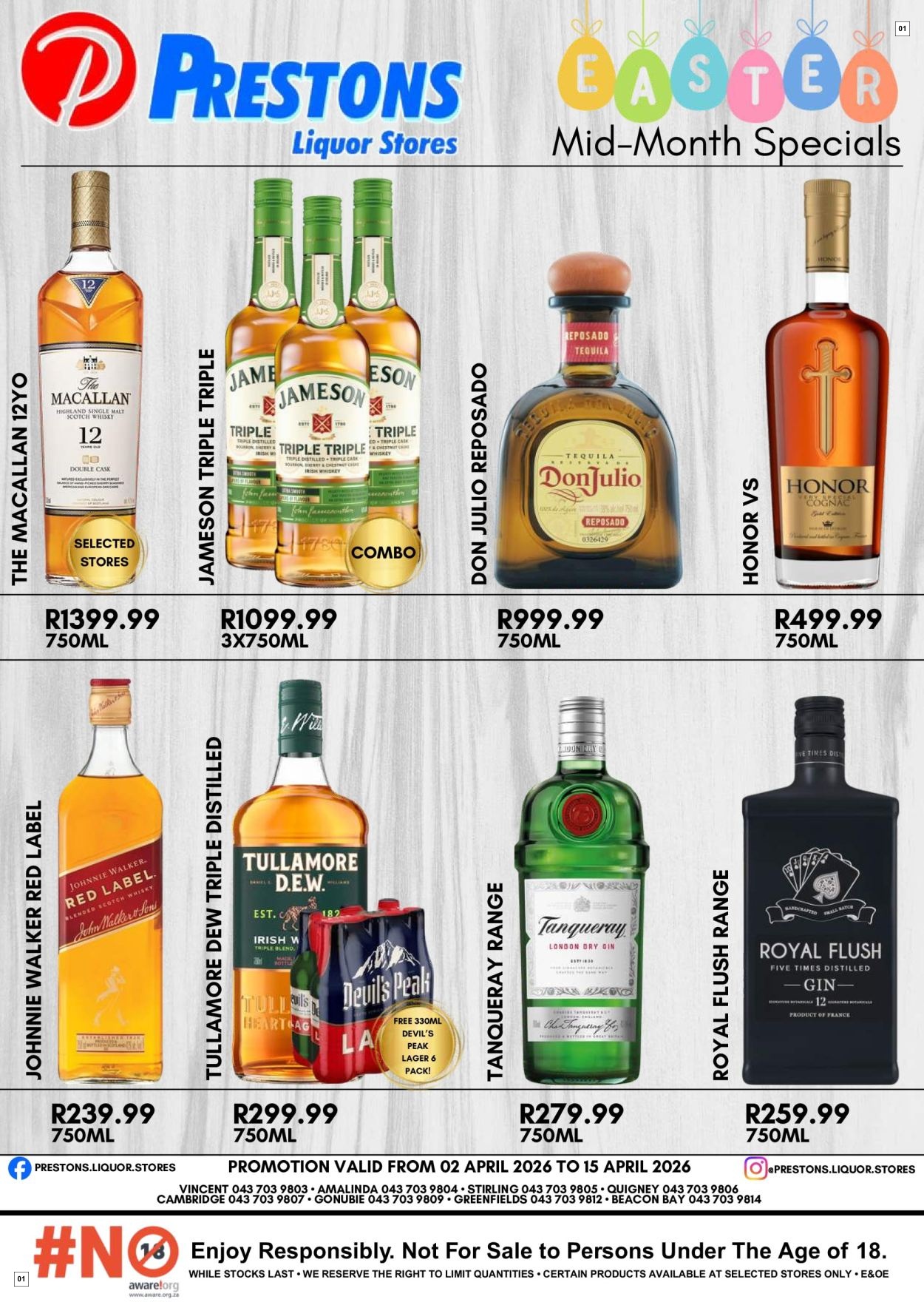 Prestons Liquor Stores Weekly Specials