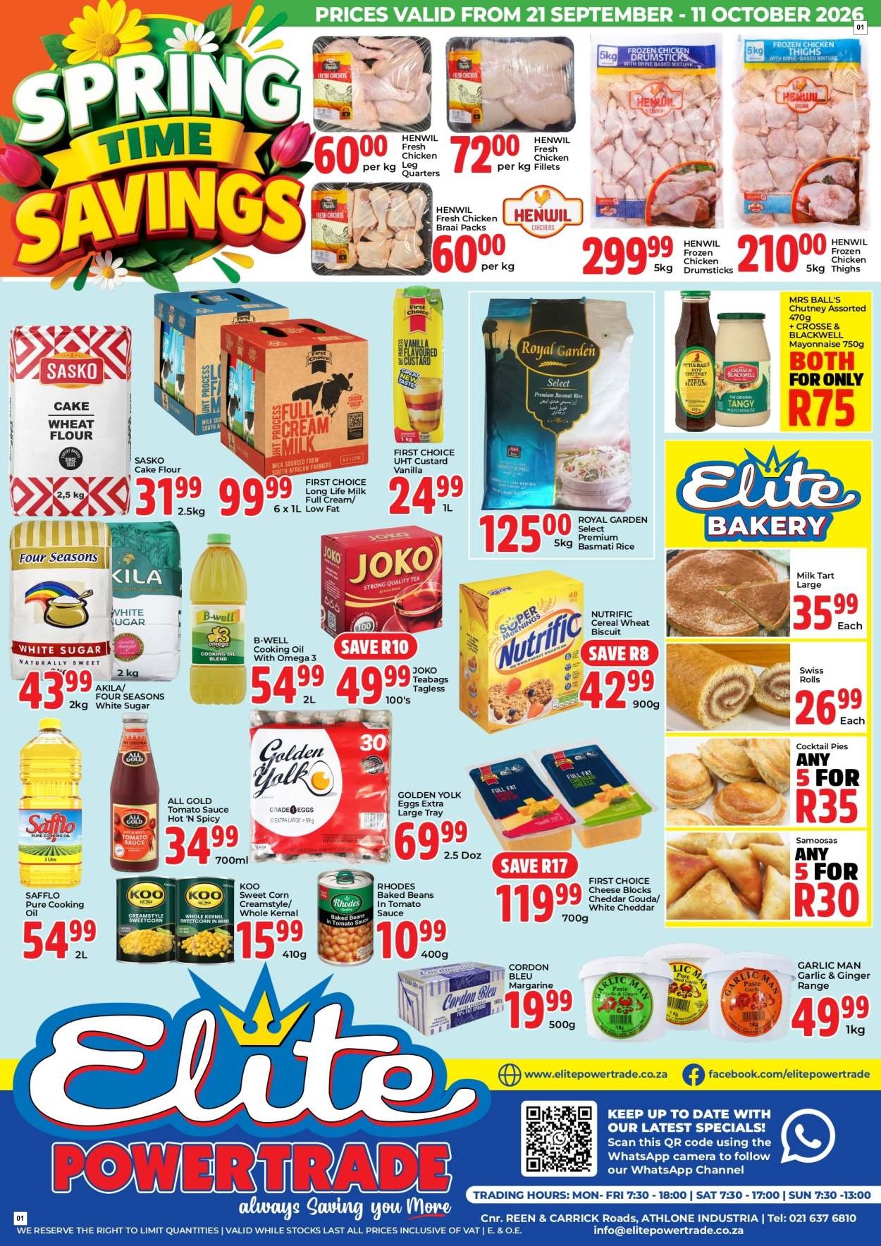 Elite Powertrade Specials 21 Sept - 11 Oct