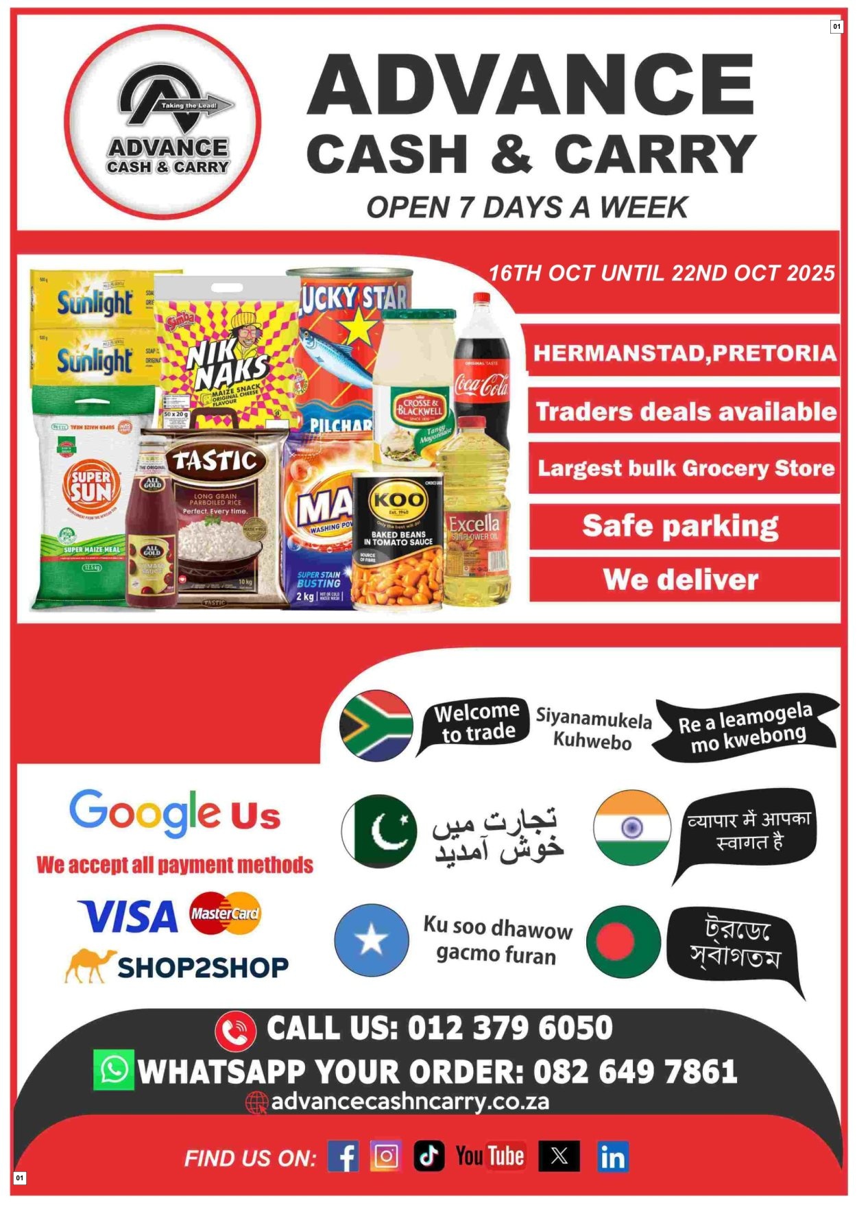 Advance Cash & Carry Specials