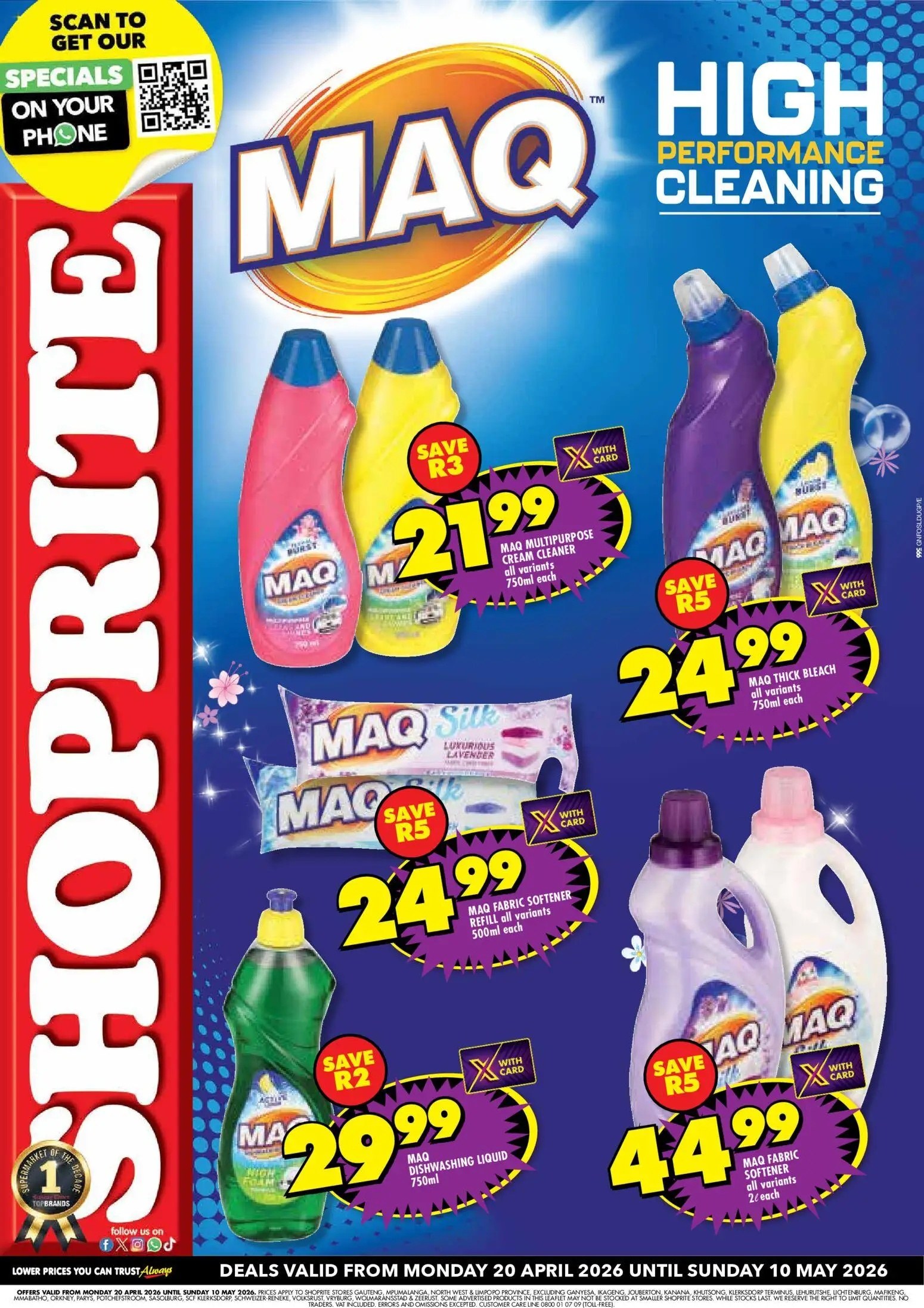 Shoprite Gauteng Maq Household Essentials