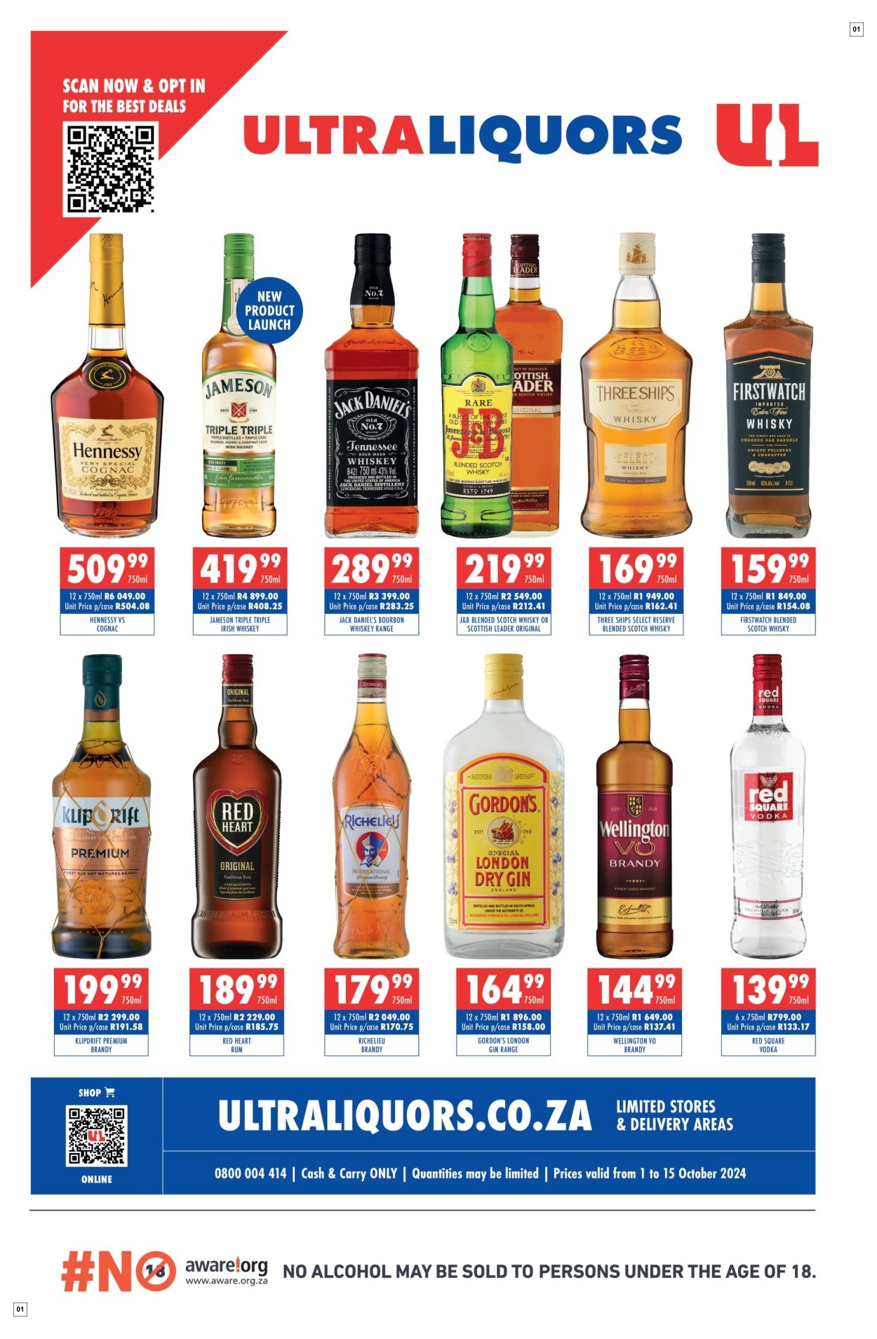 Ultra Liquors Specials 01 Oct - 15 Oct