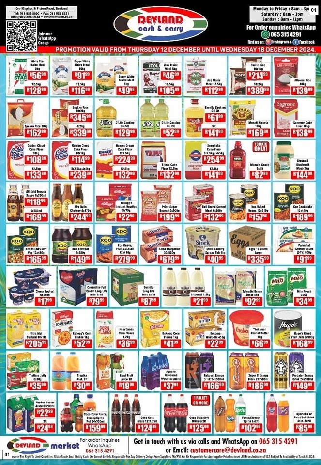 Devland Specials 12 Dec - 18 Dec