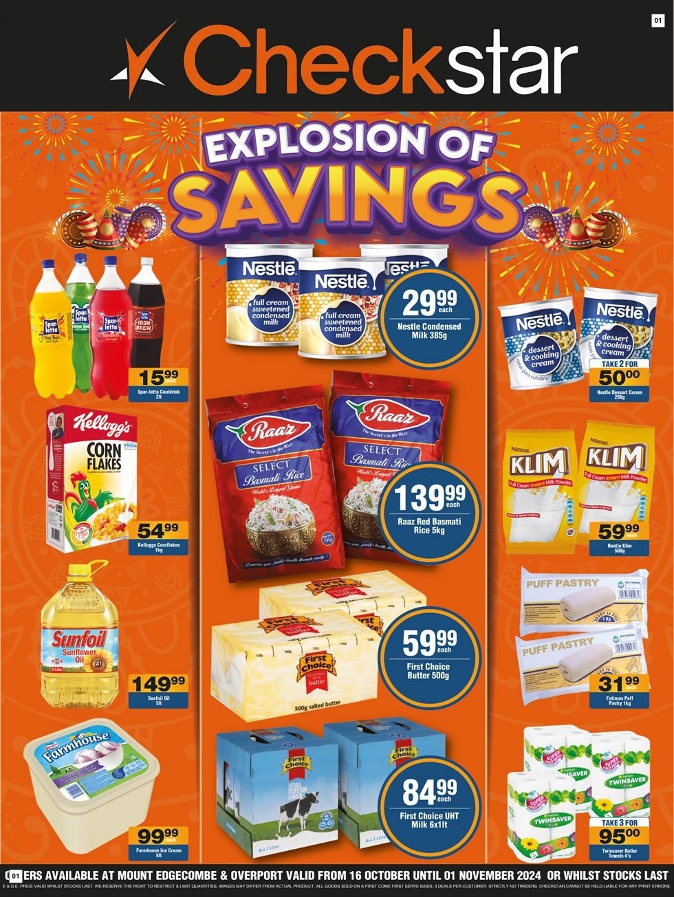 Checkstar Specials 16 Oct - 01 Nov