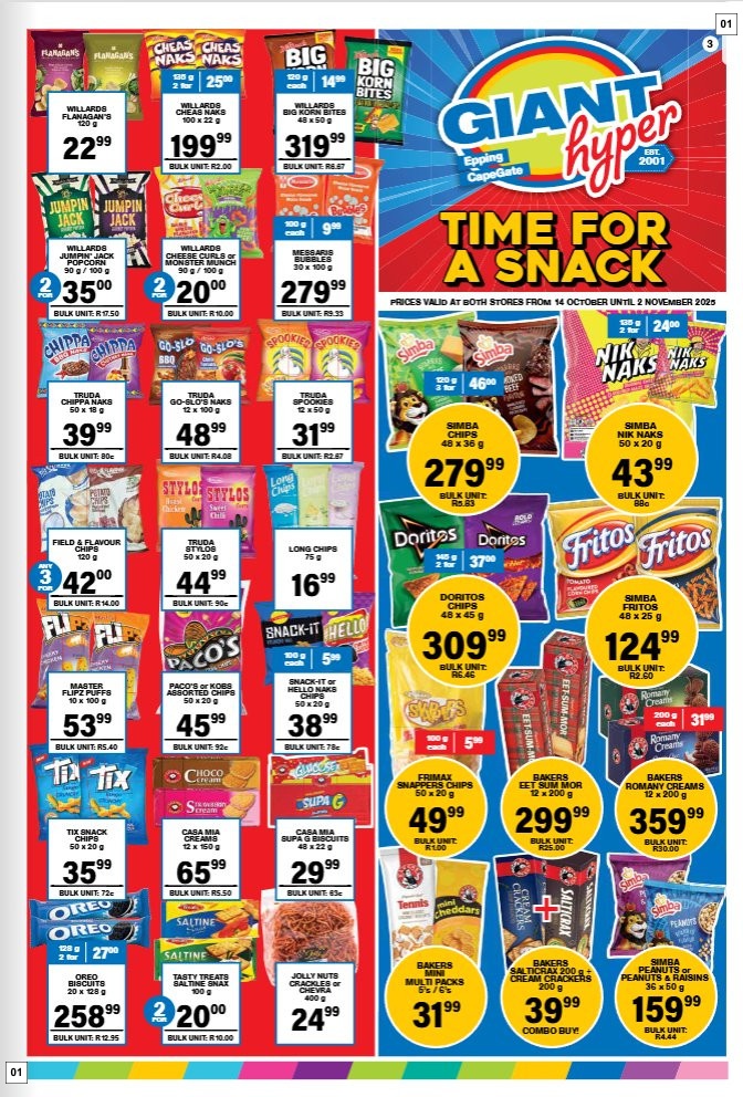 Giant Hyper Specials 14 Oct - 02 Nov