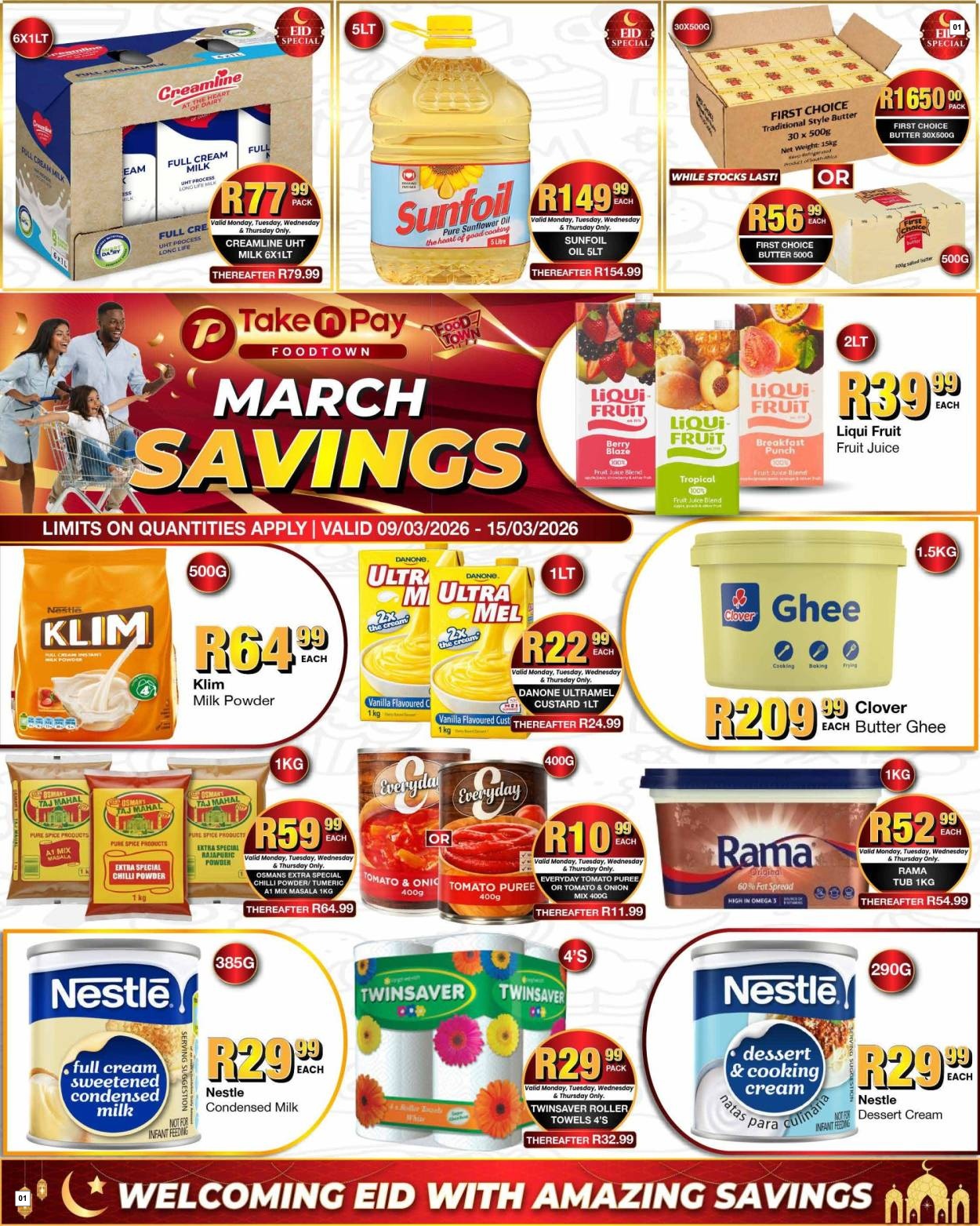 Take N Pay Specials 09 Mar - 15 Mar