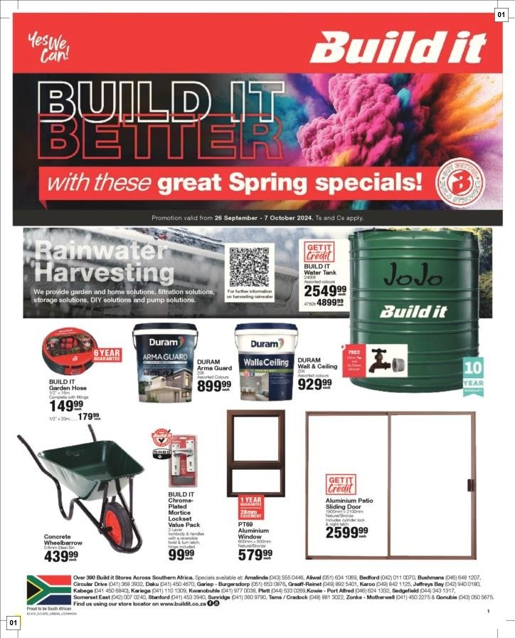 Build It Specials 26 Sept - 07 Oct