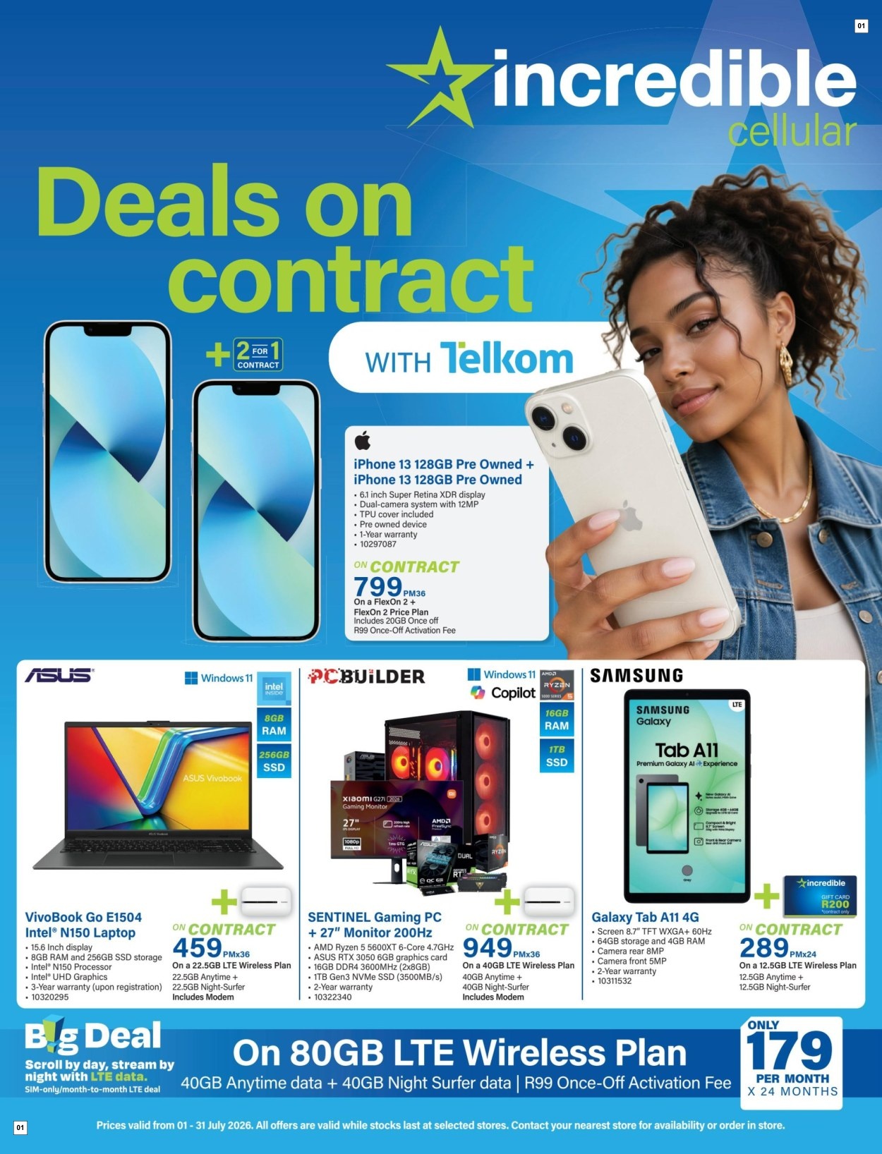 Incredible Connection Specials 01 Jul - 31 Jul