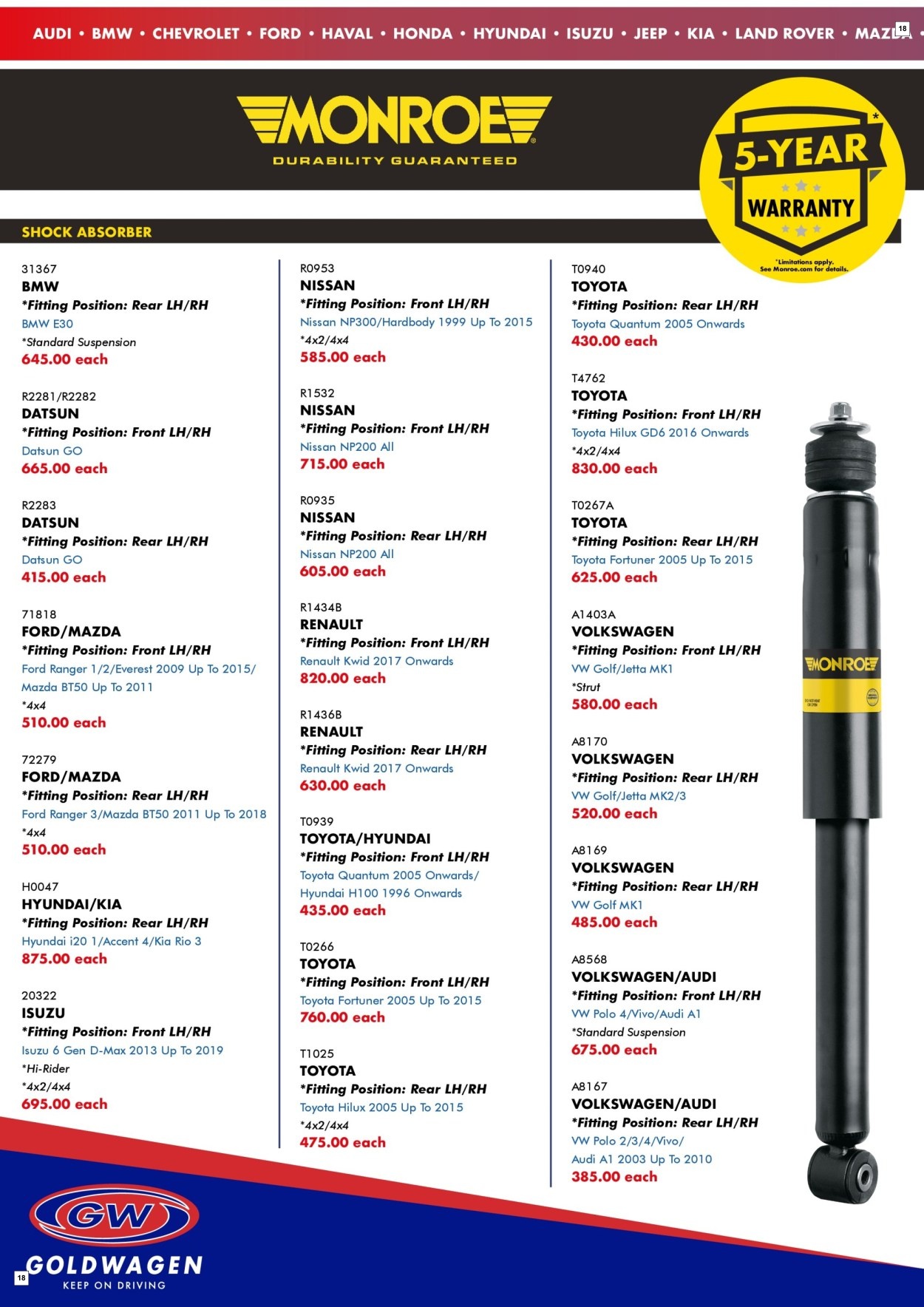 Goldwagen Specials 01 Oct - 30 Nov - Page 18