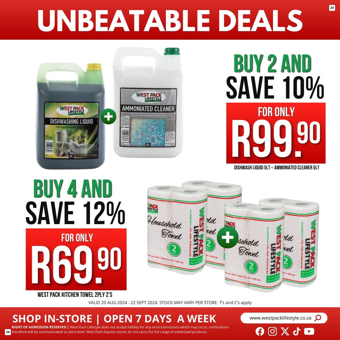 West Pack Lifestyle Specials 20 Aug - 22 Sept - Page 24