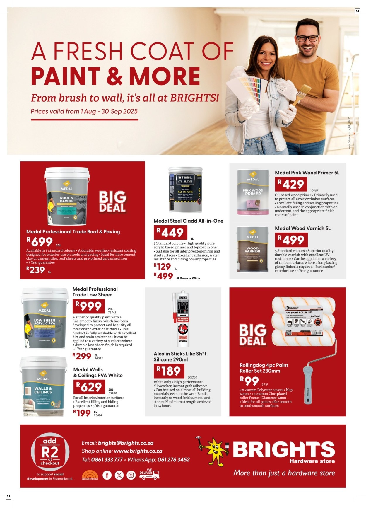Brights Hardware Specials 01 Aug - 30 Sept