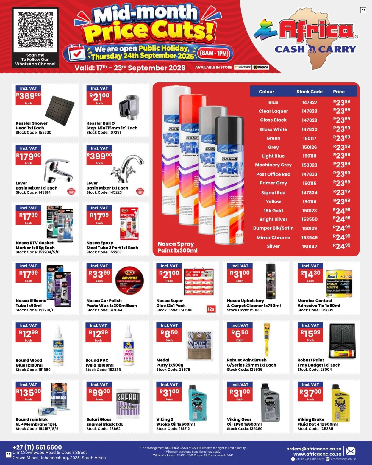Africa Cash & Carry Catalogue - Weekly Promo - Page 39
