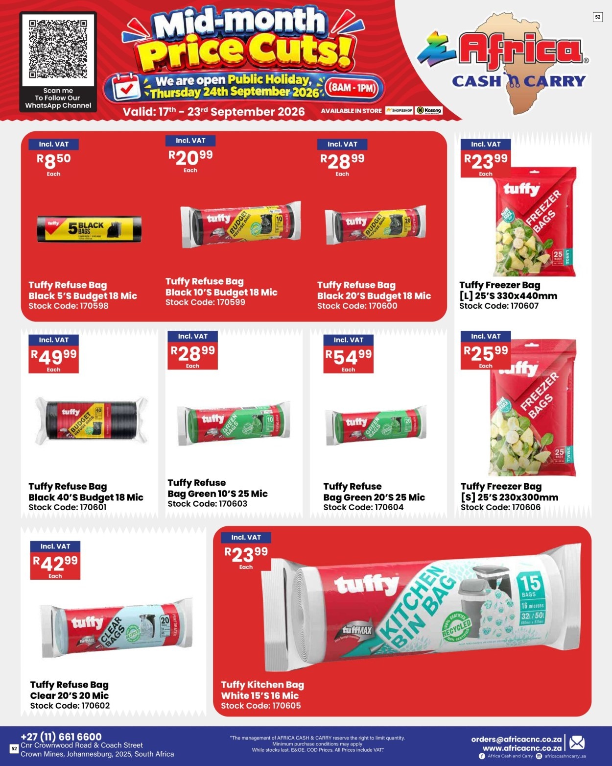 Africa Cash & Carry Catalogue - Weekly Promo - Page 52