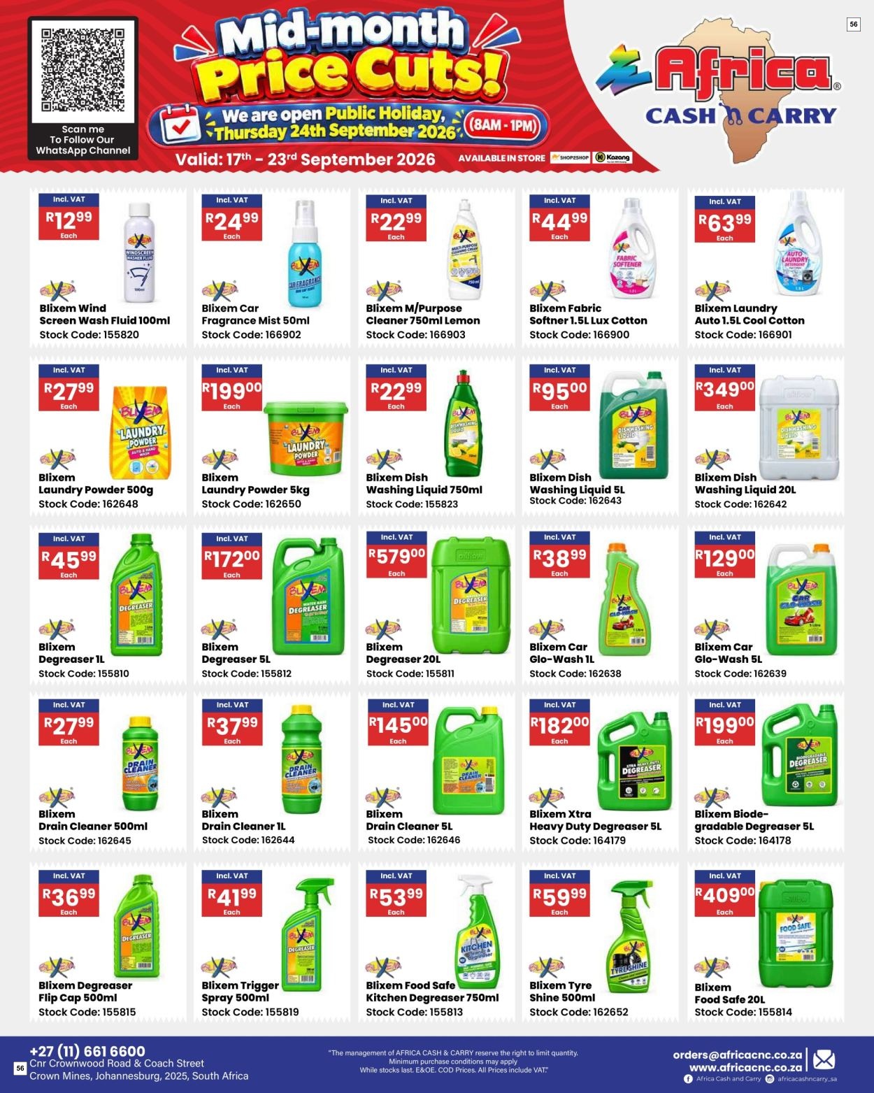 Africa Cash & Carry Catalogue - Weekly Promo - Page 56