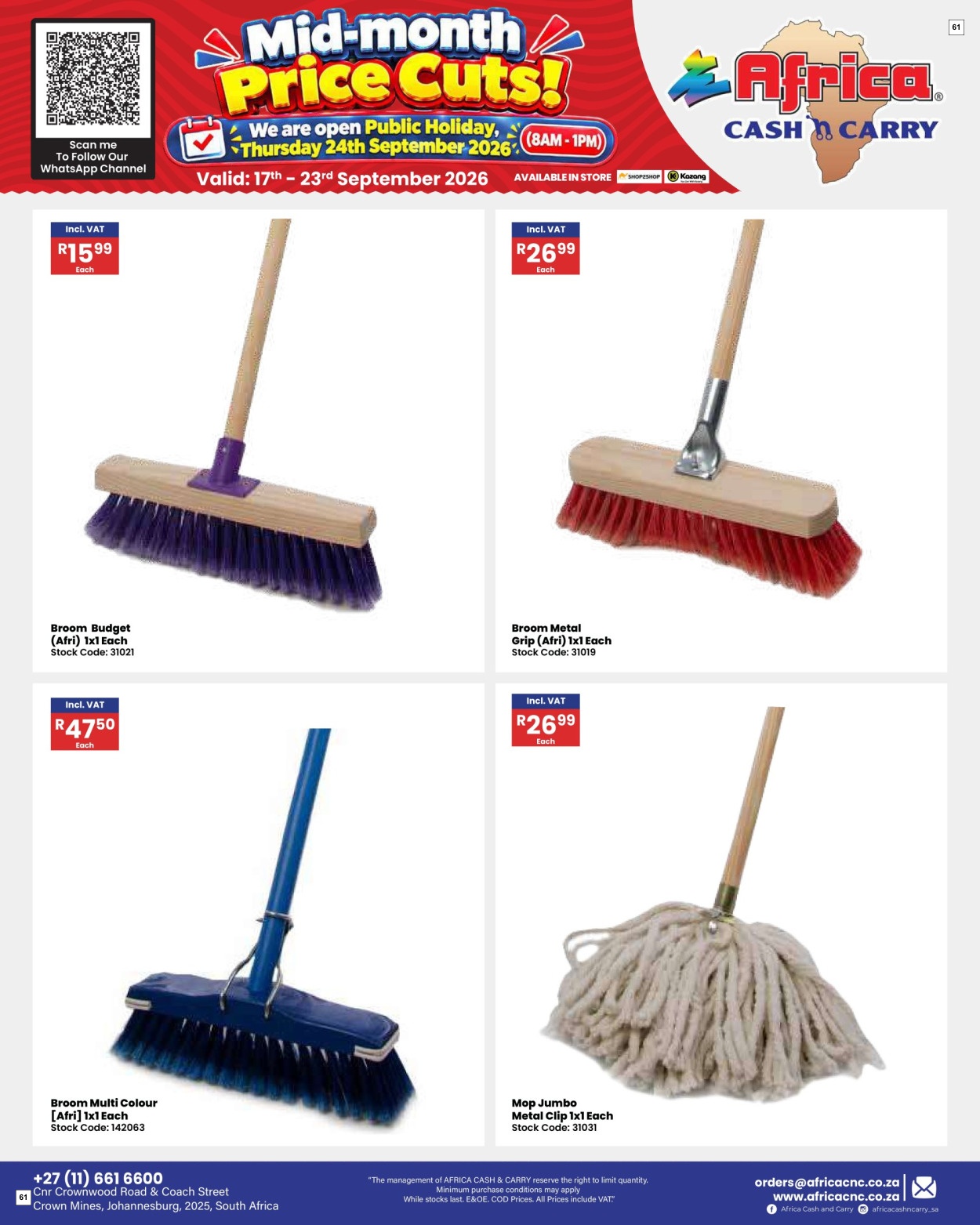Africa Cash & Carry Catalogue - Weekly Promo - Page 61